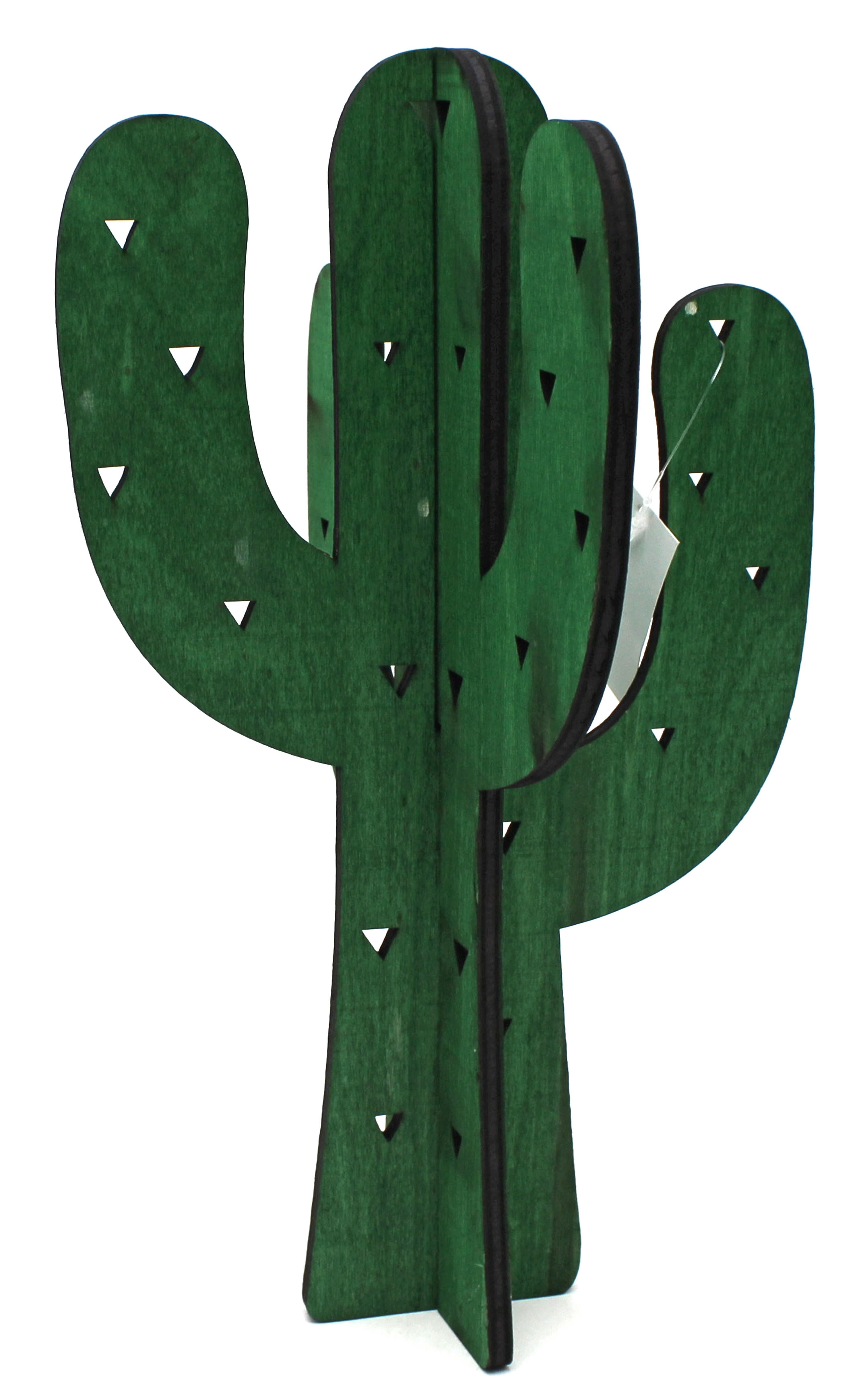 Figura decorativa cactus de 4 brazos de 30 cm verde