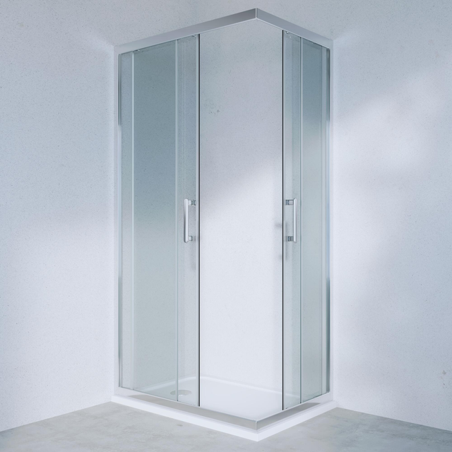 Mampara ducha rectangular serigrafiada Sunny 700x1000mm