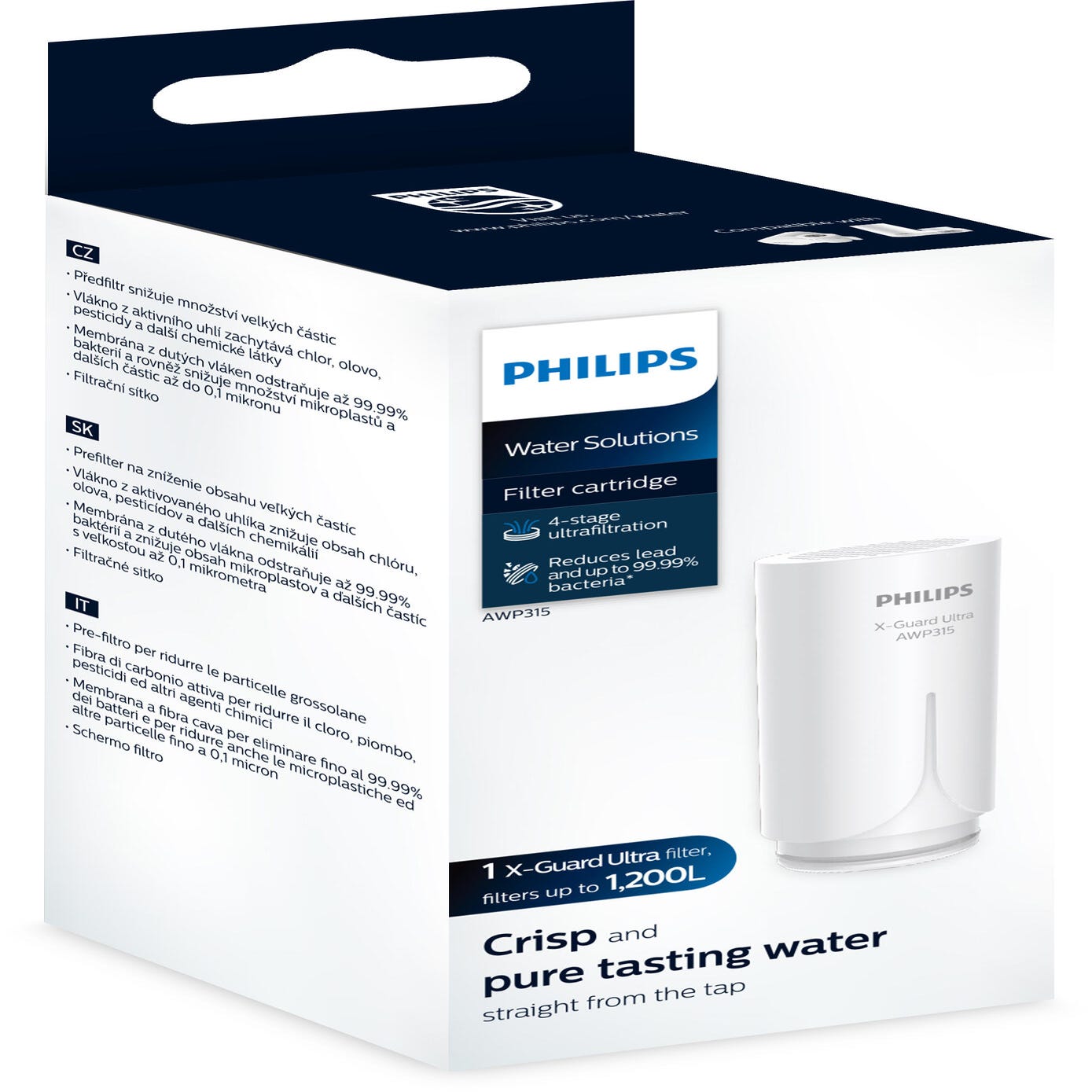 Philips Water Jarra con filtro de agua de 2,6 l con filtro Philips