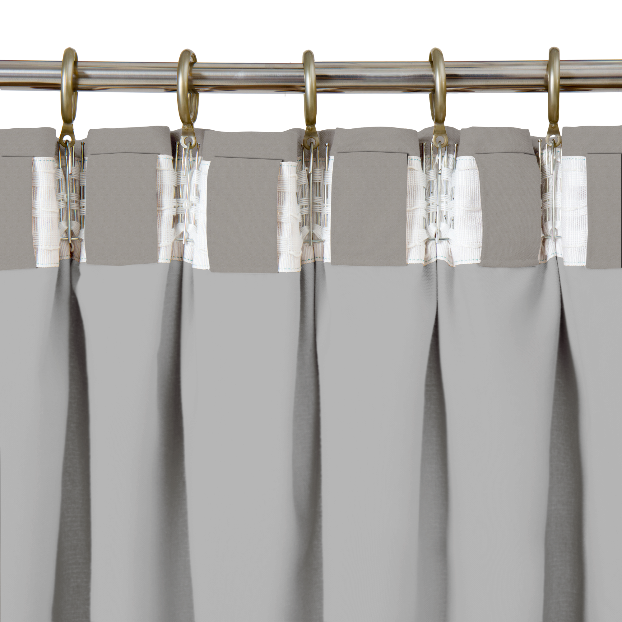 Cortina Trabillas, Cinta Frunce Italian Liso Liso Teja De 140x270cm