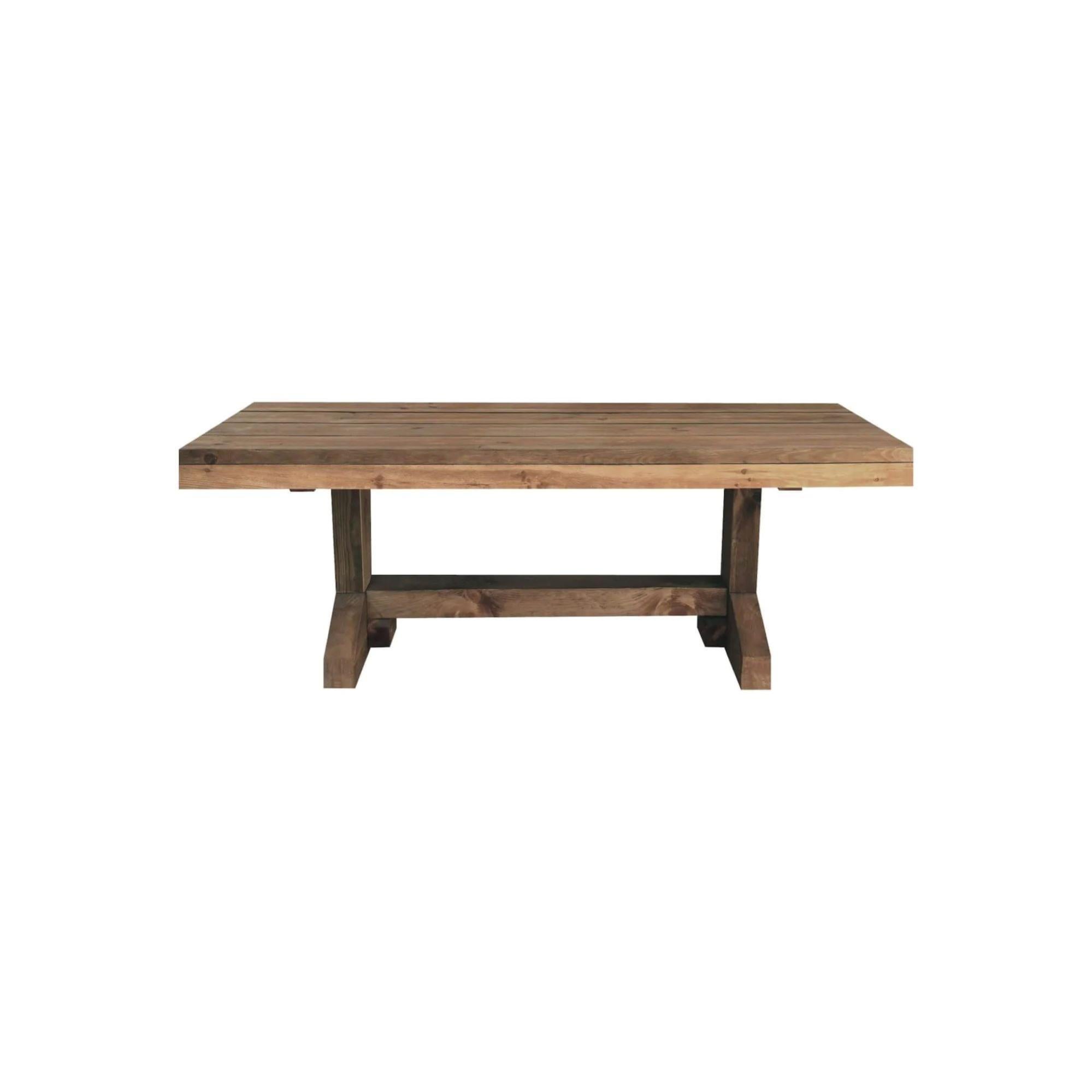 Mesa de jardín de madera express marrón de 200x72x95 cm