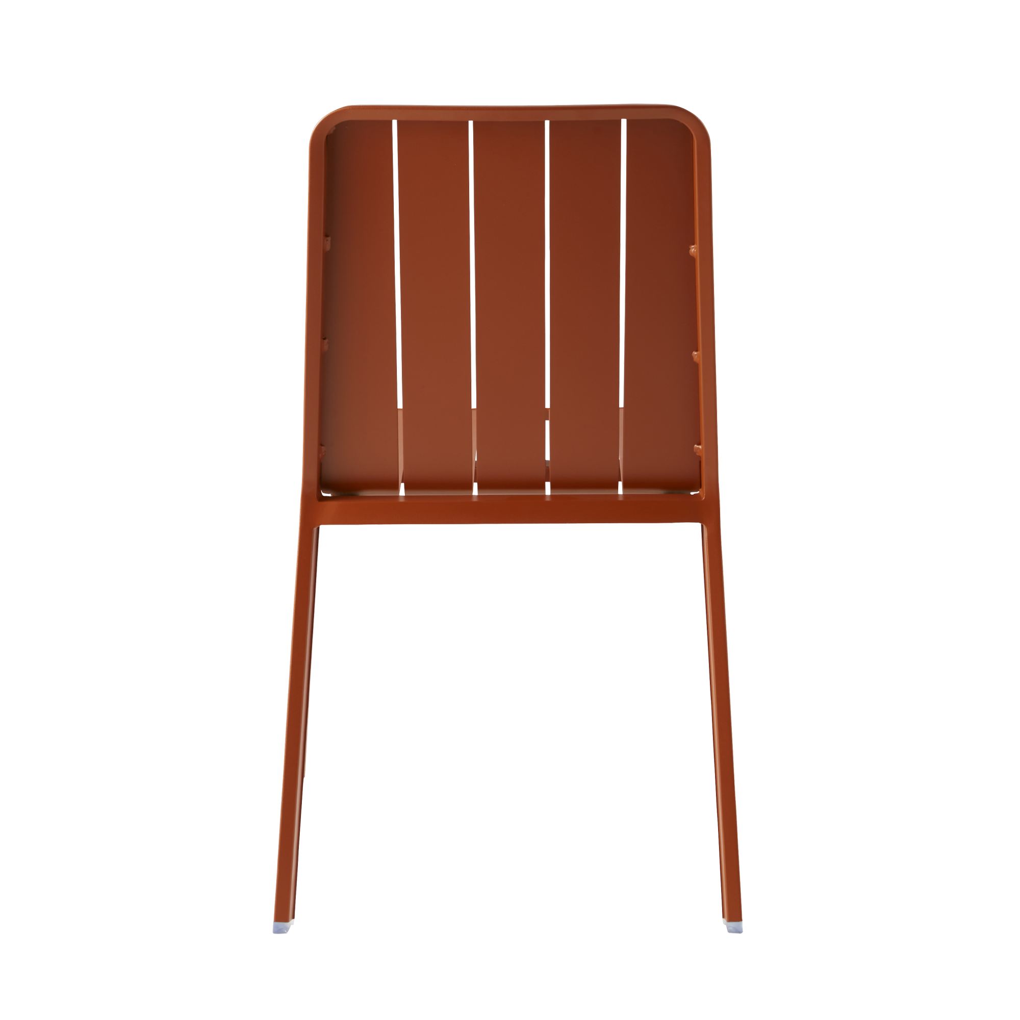 Silla de jardín sin brazos naterial idaho de aluminio naranja de la marca NATERIAL