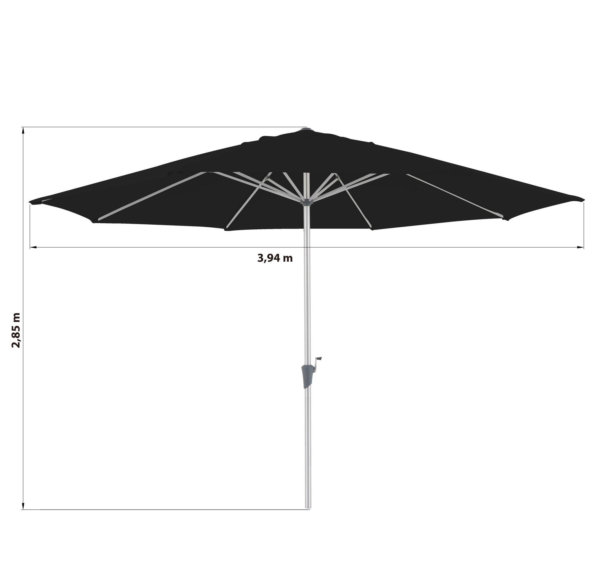 Parasol de jardín octogonal de aluminio naterial aura ii antracita ø 394 cm de la marca NATERIAL