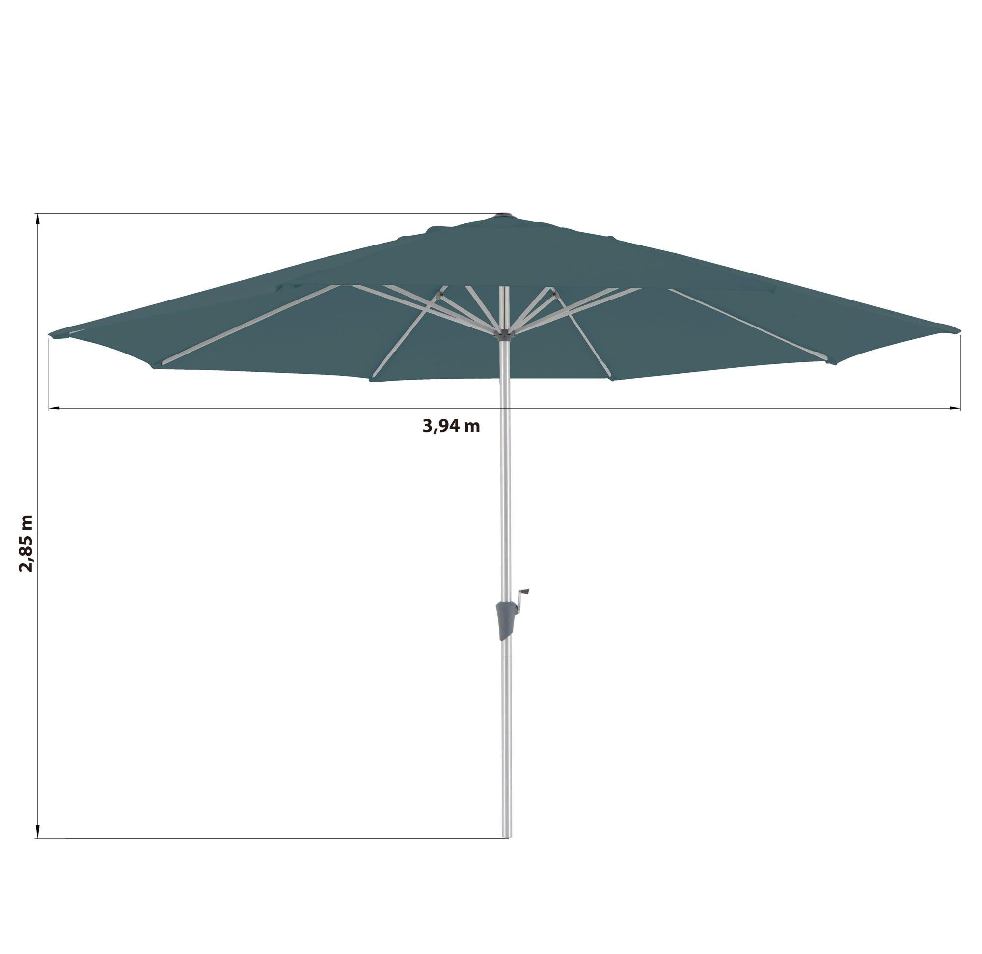 Parasol de jardín octogonal de aluminio naterial aura ii verde ø 394 cm de la marca NATERIAL
