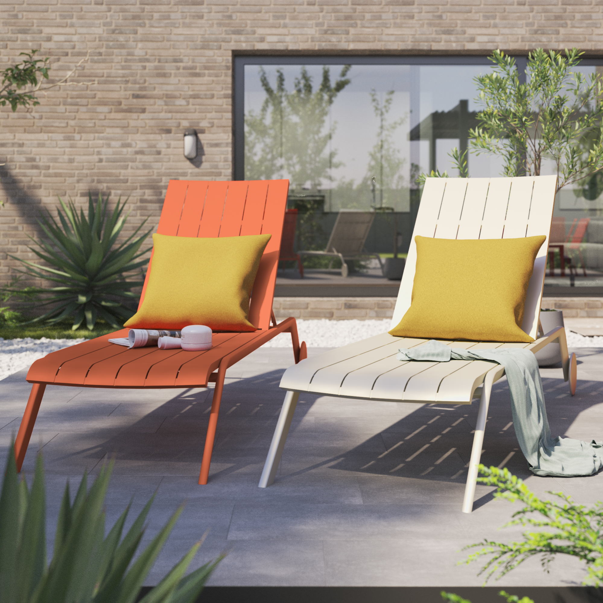 Tumbona de jardín naterial idaho de aluminio beige 69x33x205 cm de la marca NATERIAL Tumbona de jardín naterial idaho de aluminio beige 69x33x205 cm de la marca NATERIAL