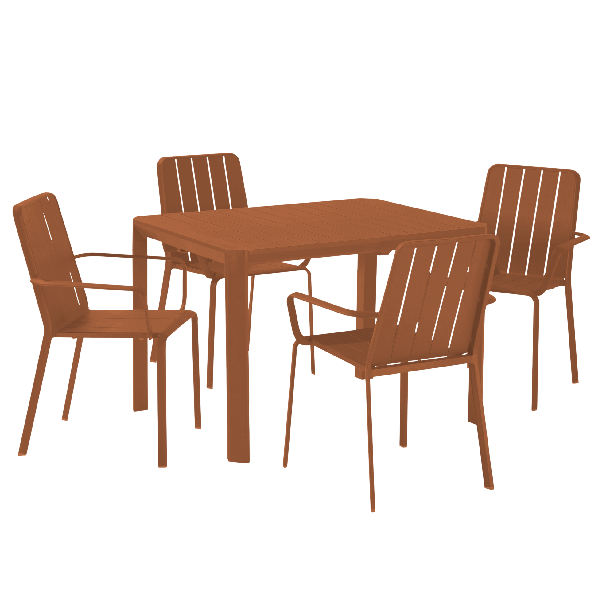 Mesa de jardín extensible naterial idaho de aluminio soda de 110/162x75x82 cm