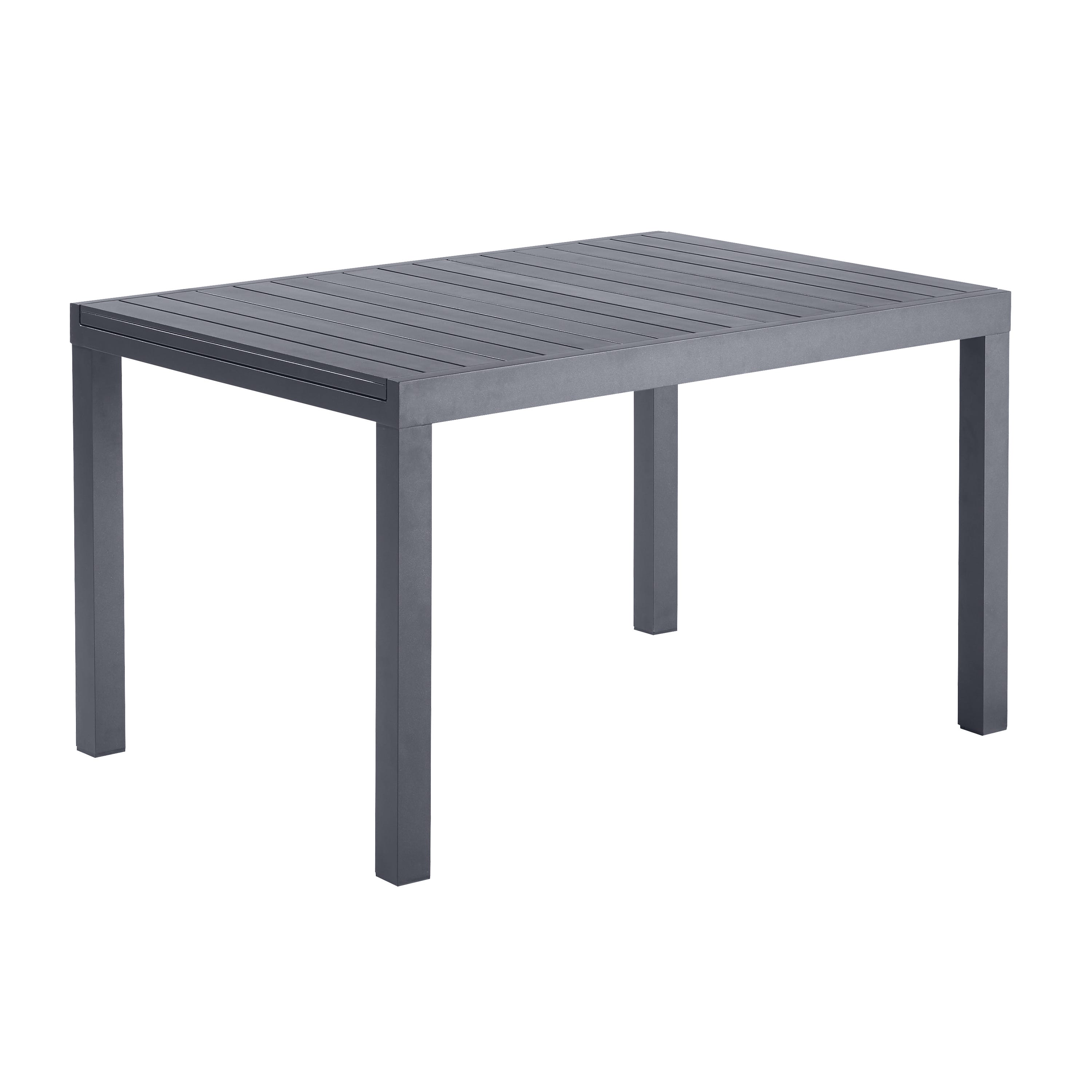 Mesa de jardín extensible Naterial Lyra II de aluminio gris 180