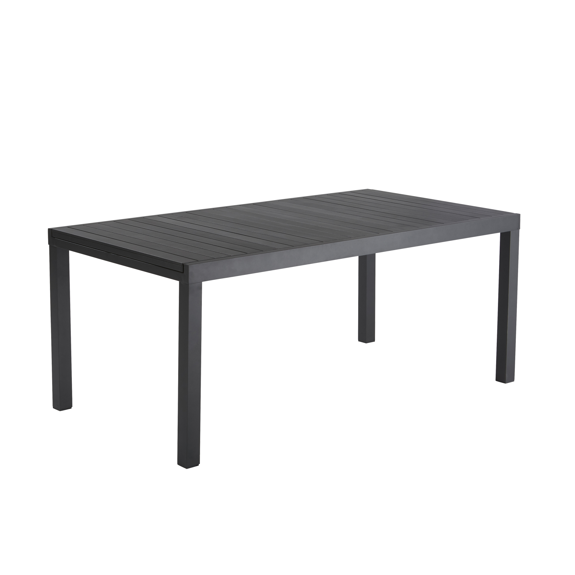 Mesa de jardín extensible de aluminio lyra ii antracita de 180/262x96 cm