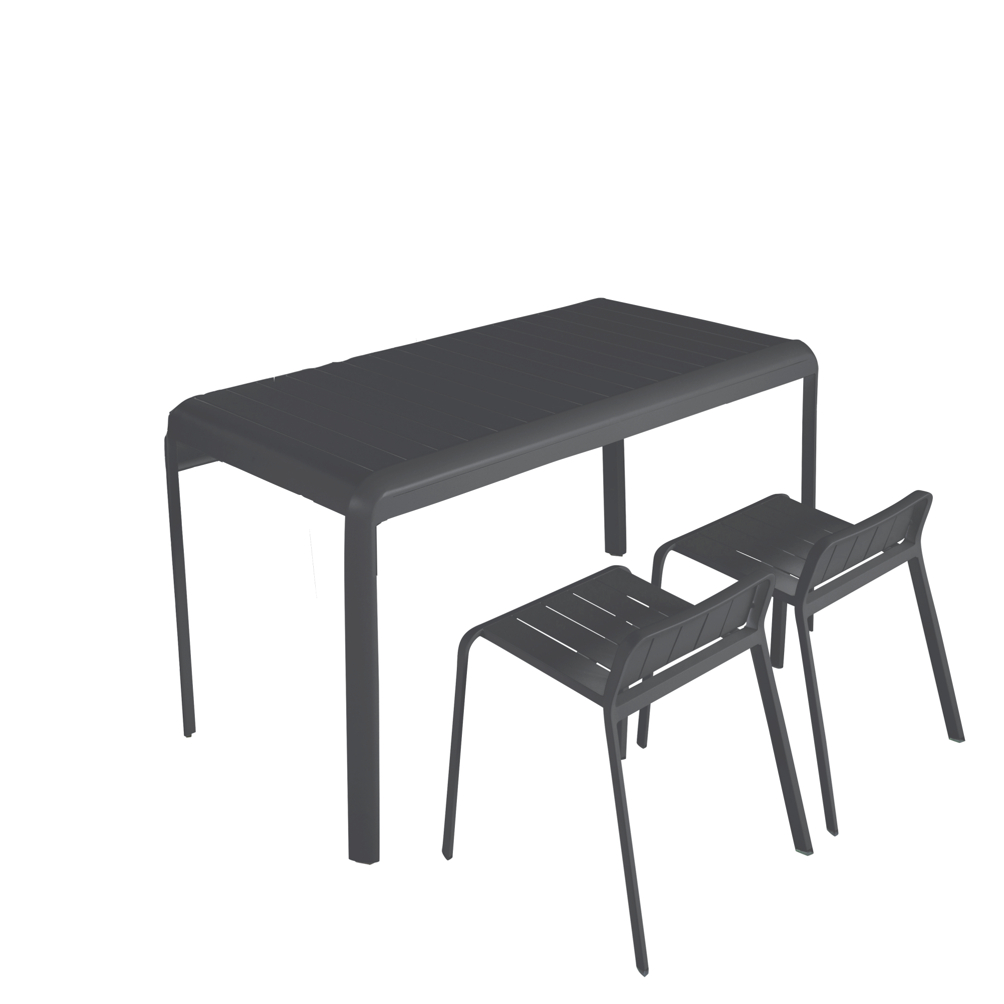 Mesa de jardín naterial idaho de aluminio gris de 144x75x70 cm de la marca NATERIAL