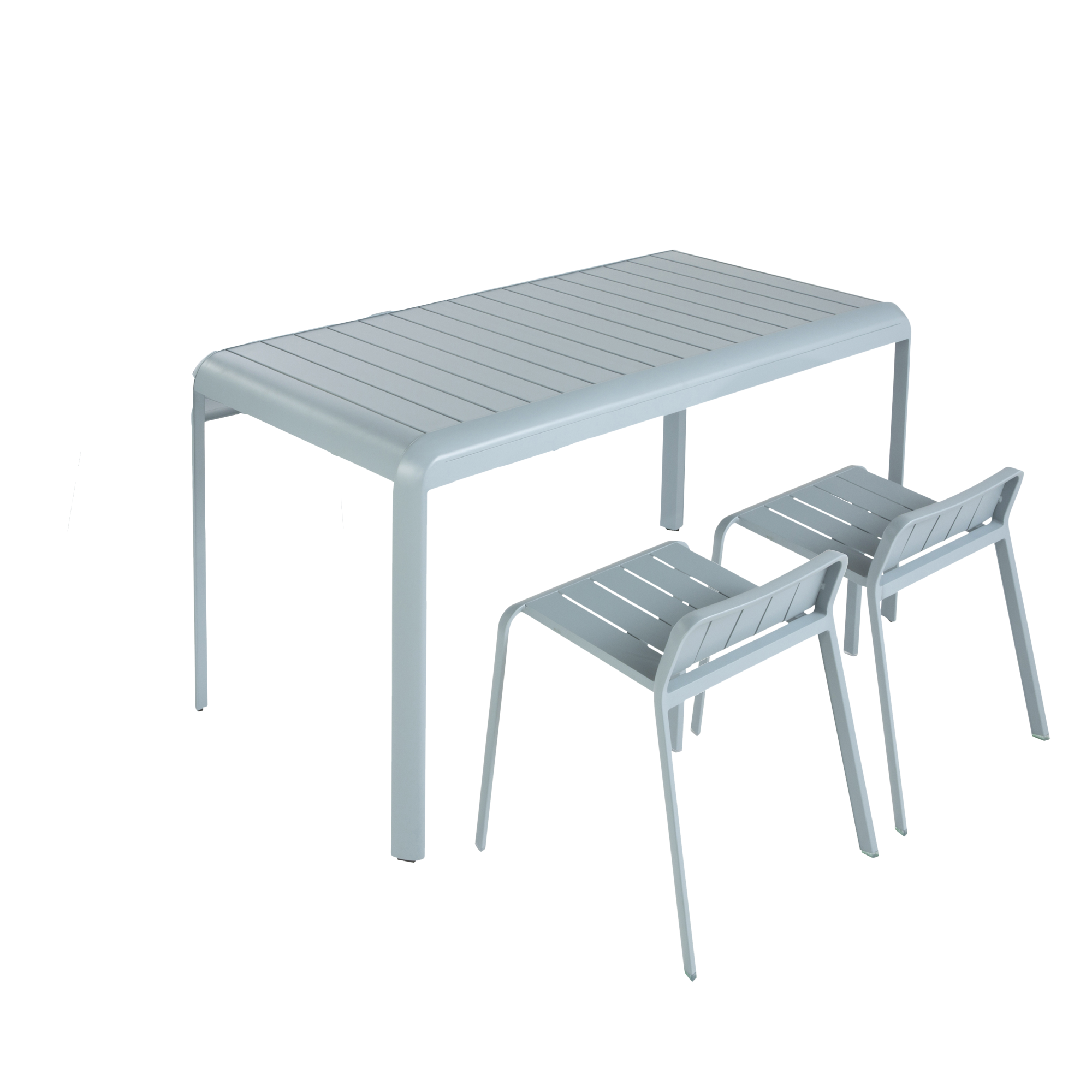 Taburete de jardín naterial idaho de aluminio azul 51x48 5x56 cm de la marca NATERIAL