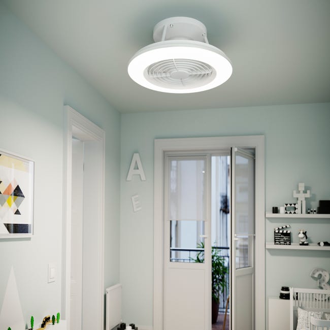 pasión basura Pasteles Ventilador de techo/plafon con luz Alisio blanco 52.5cm,silencioso y  eficiente | Leroy Merlin