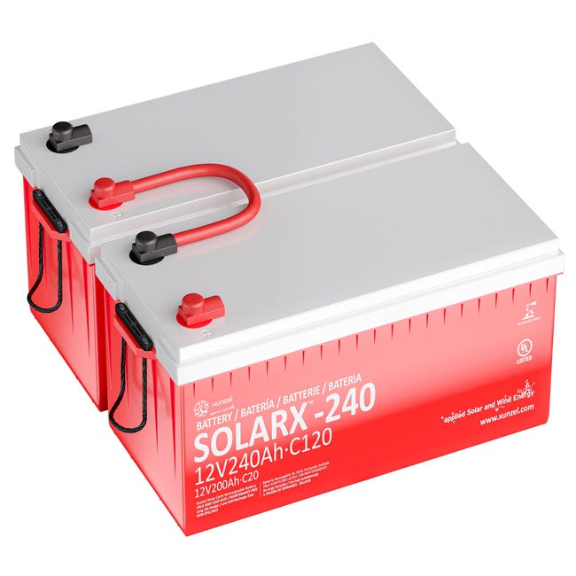 Rack de 2 baterías solares XUNZEL 24V 48Ah