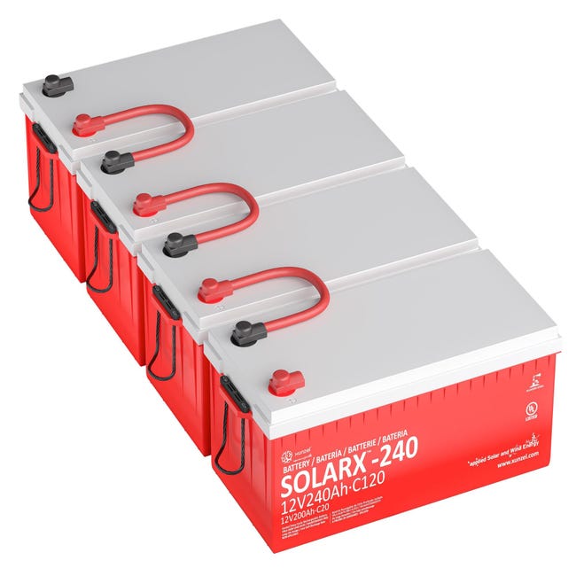 Rack de 4 baterías solares XUNZEL 24V | Merlin