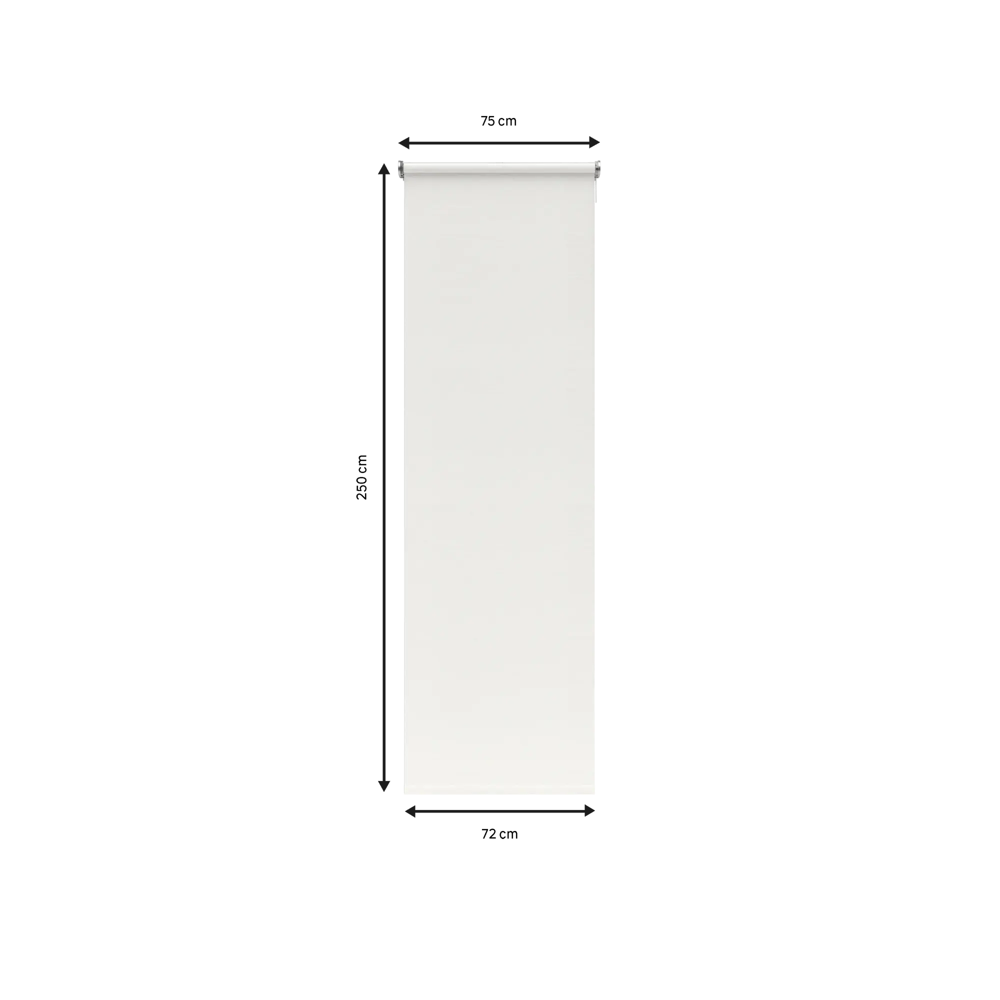 Estor enrollable translúcido canberra white blanco inspire de 65x190cm