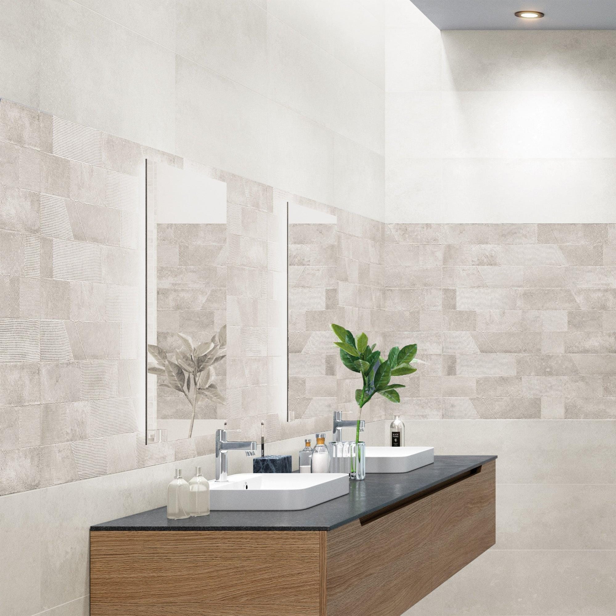 Revestimiento de pared Uproad Decor 25x75 cm beige 1,5 m² / caja ...