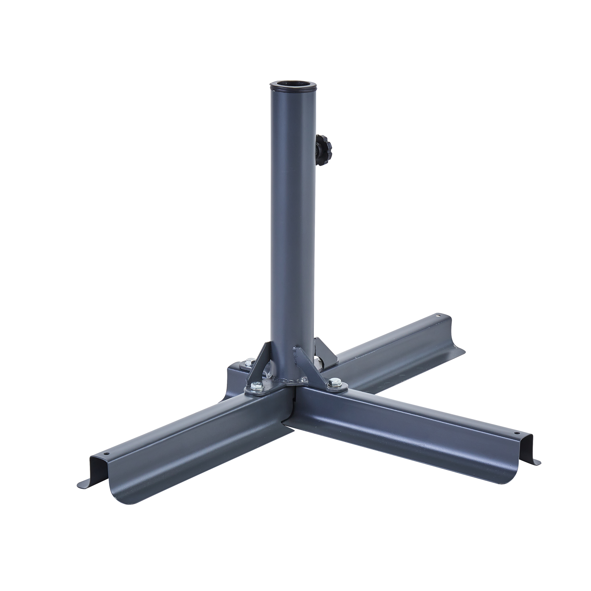 Pie de parasol triangular half trix de acero de 2.35 kg 66x43x40 cm de la marca NATERIAL