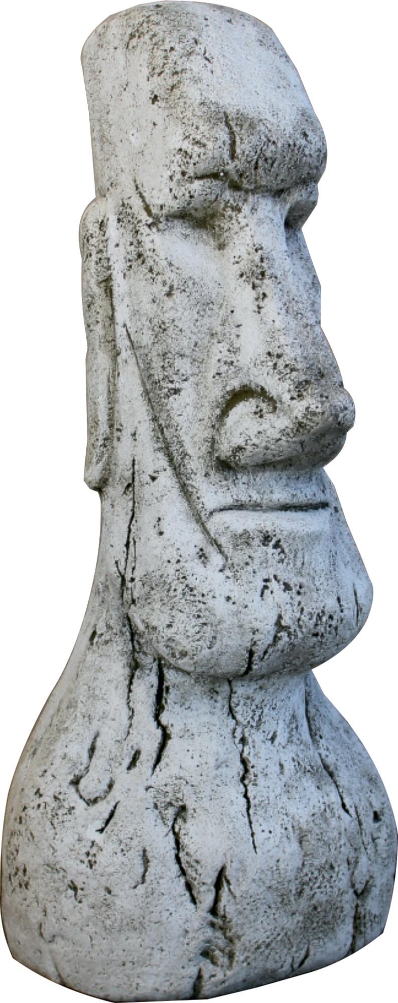 Figura decorativa cabeza de pascua de 120 cm ceniza