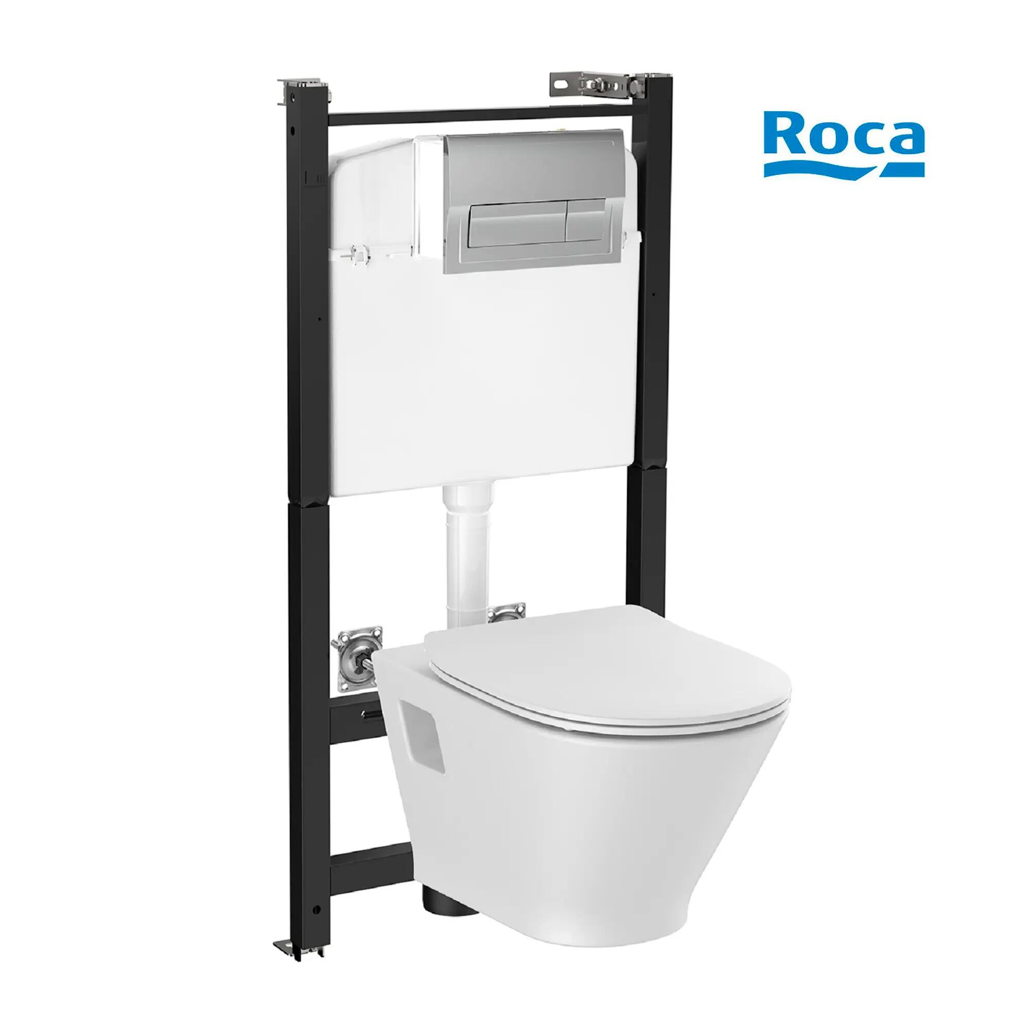 Pack WC suspendido ROCA Heracles con tapa amortiguada