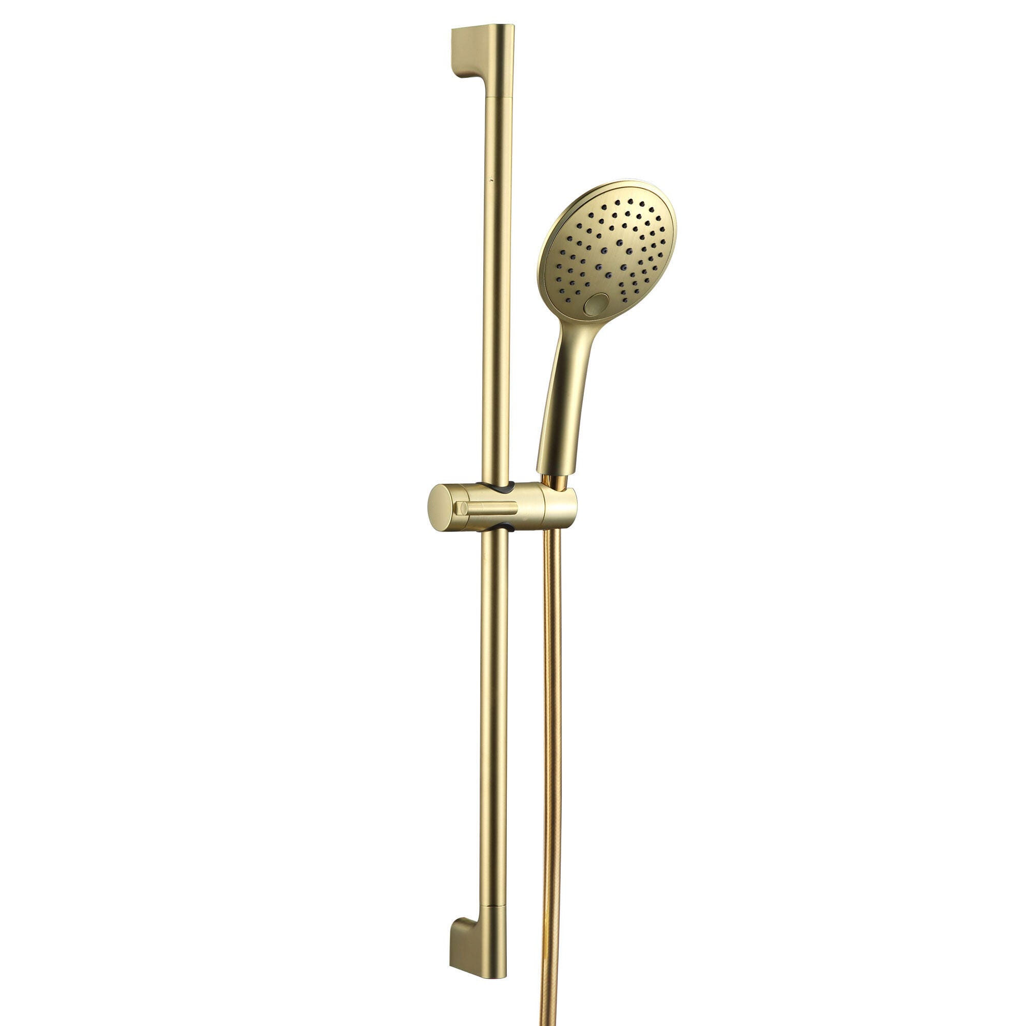  Alcachofa de ducha de oro cepillado con brazo de ducha, luz LED  cuadrada de 8 pulgadas, accesorio de ducha para baño montado en la pared :  Todo lo demás