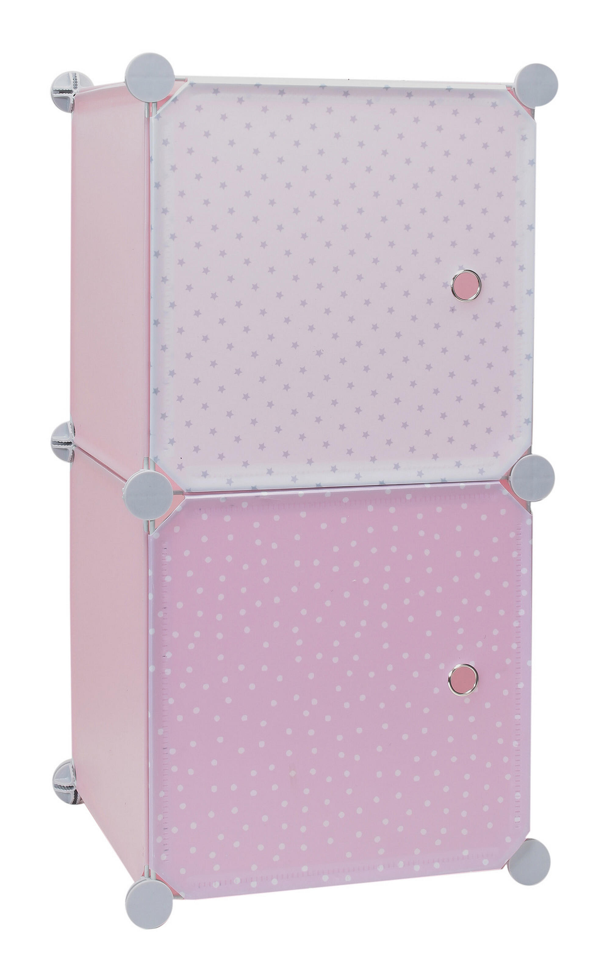 Estantería 2 cubos infantil color rosa de 63x34x32cm (anchoxaltoxfondo)