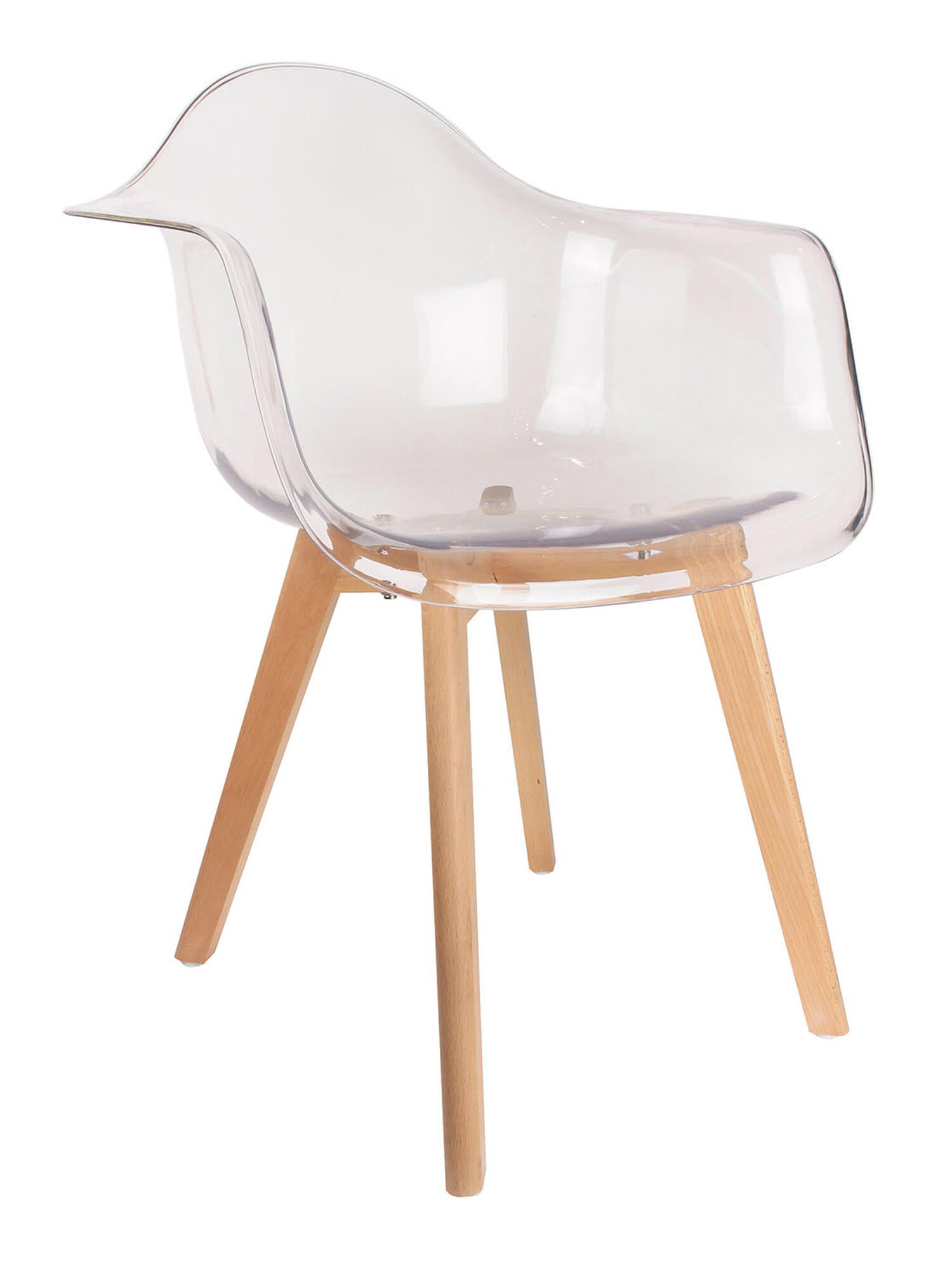 Set sillas de comedor Scandin color transparente Leroy Merlin