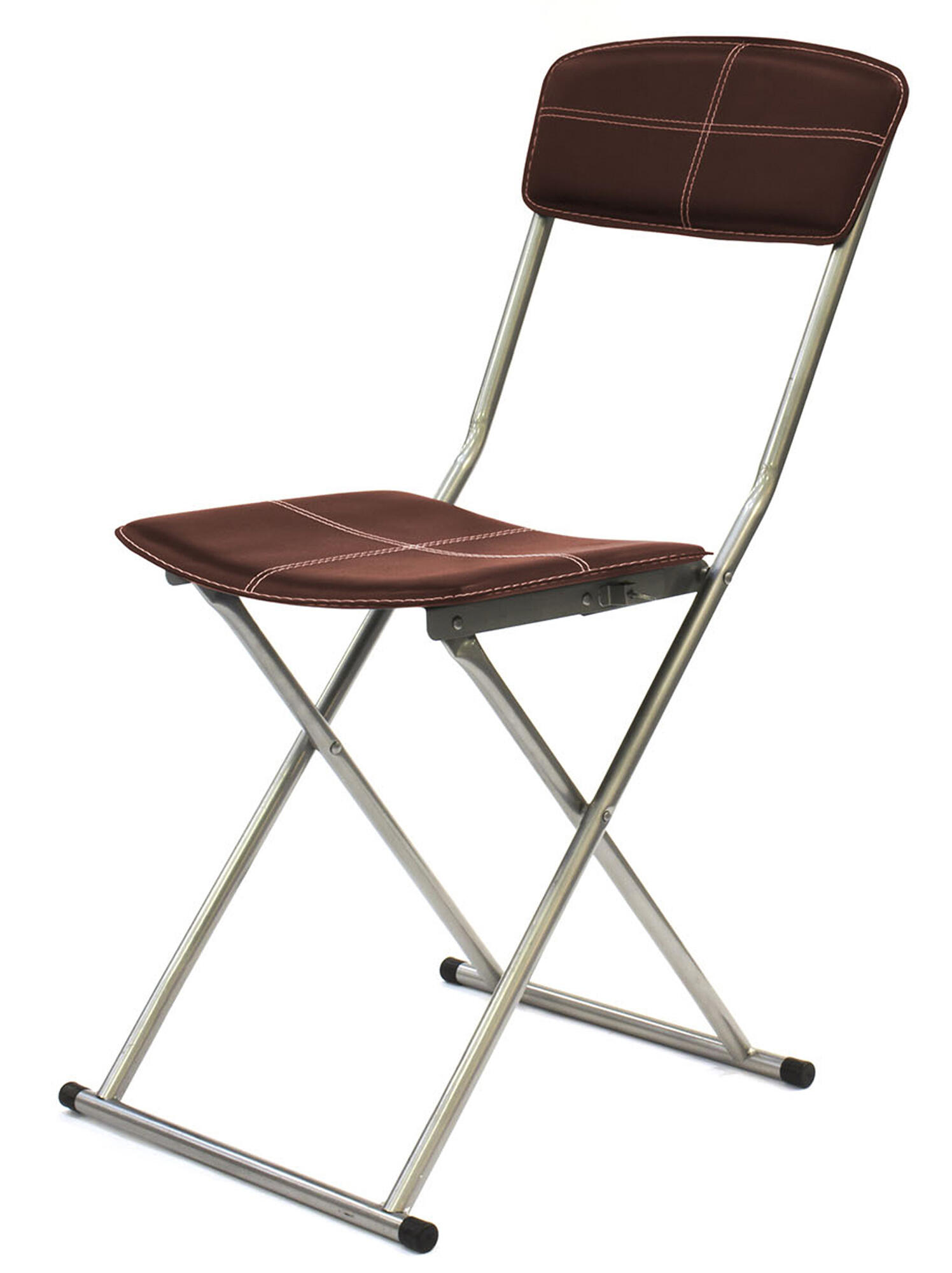 Set 4 sillas de comedor plegable fang color marrón de la marca Sin marca