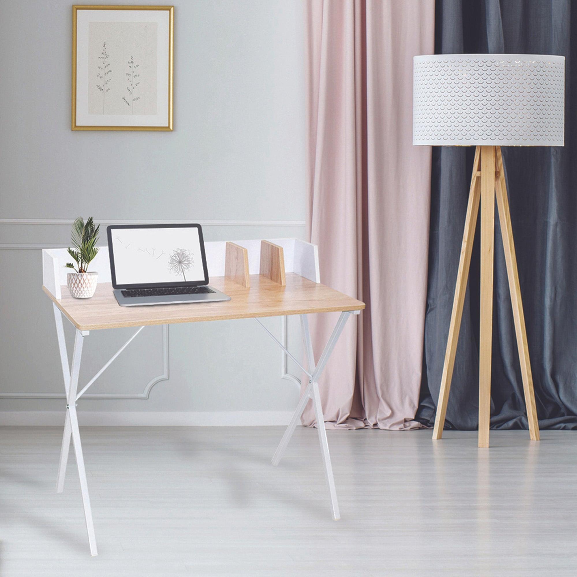 Mesa de escritorio shaw de mdf color blanco de 50x84x90cm de la marca Sin marca