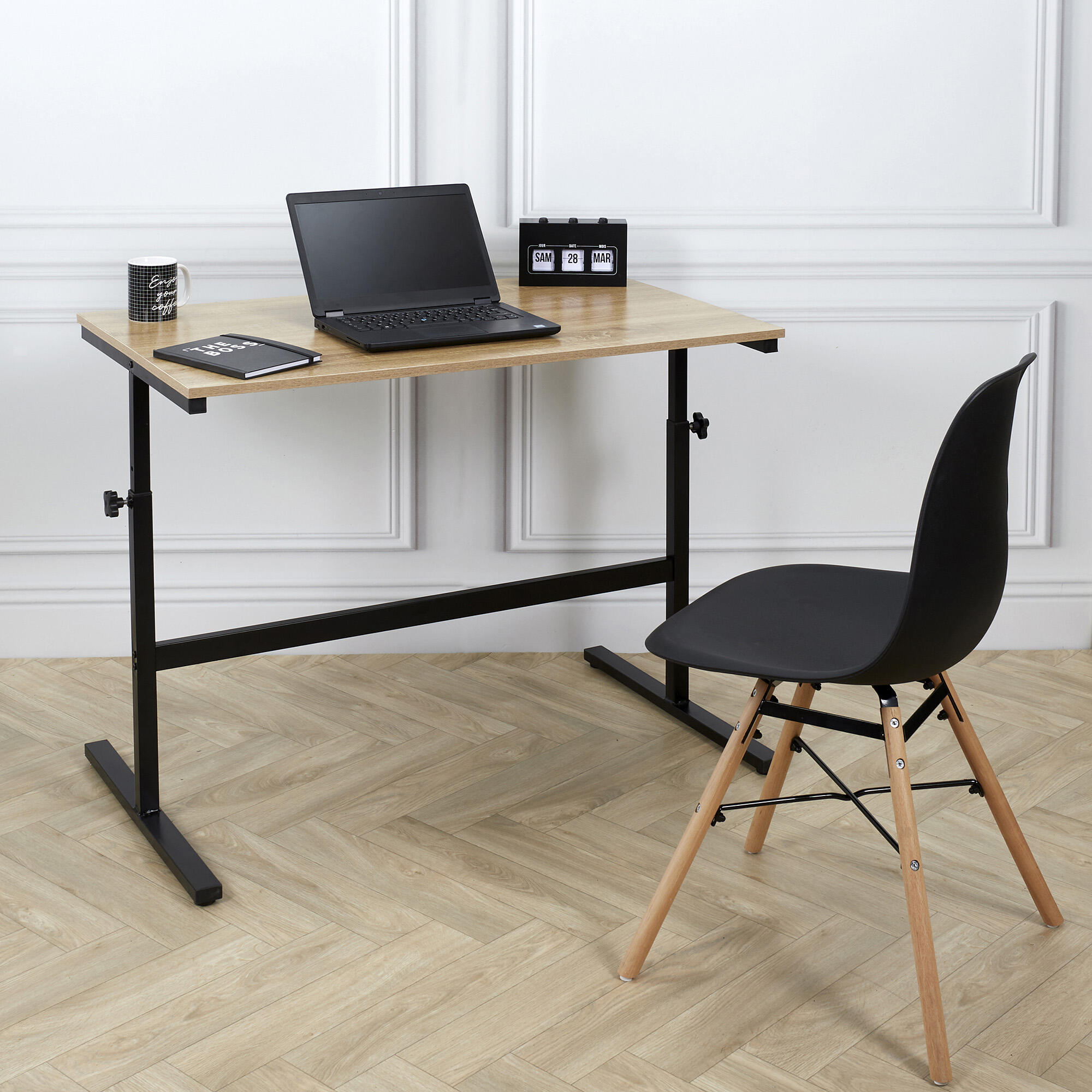 Mesa de escritorio de mdf color negro 70x60x100cm