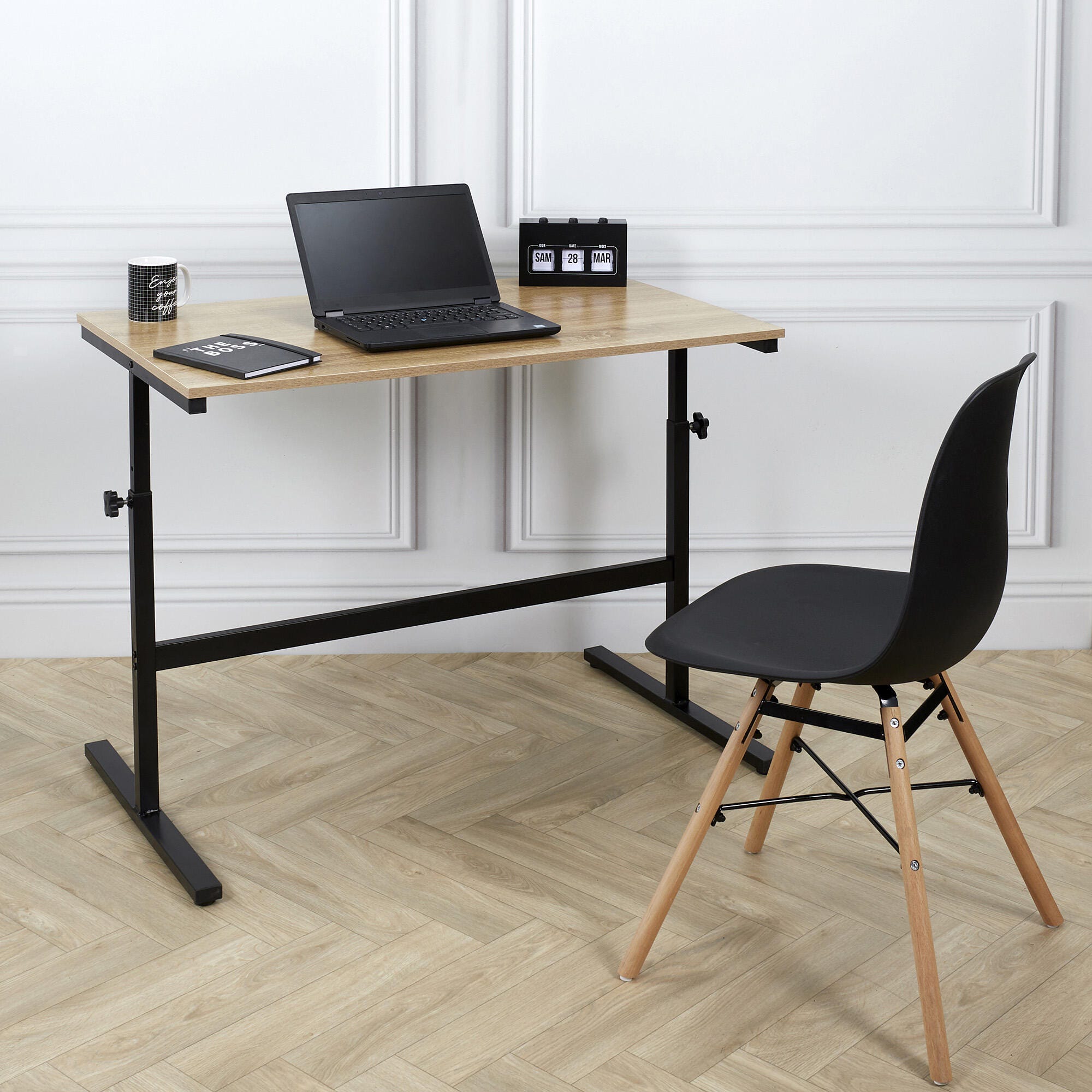 Mesa de escritorio plegable madera color natural
