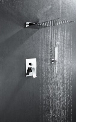 Conjunto de ducha empotrada a ras TILSO de techo cromado monomando –  Entorno Baño