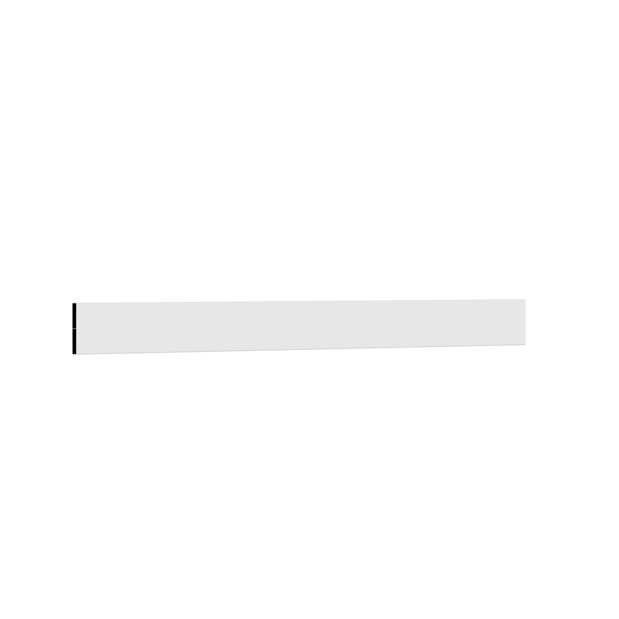 Lama de aluminio blanco brillo de 179x1,5x2 cm (pack 6 uds)