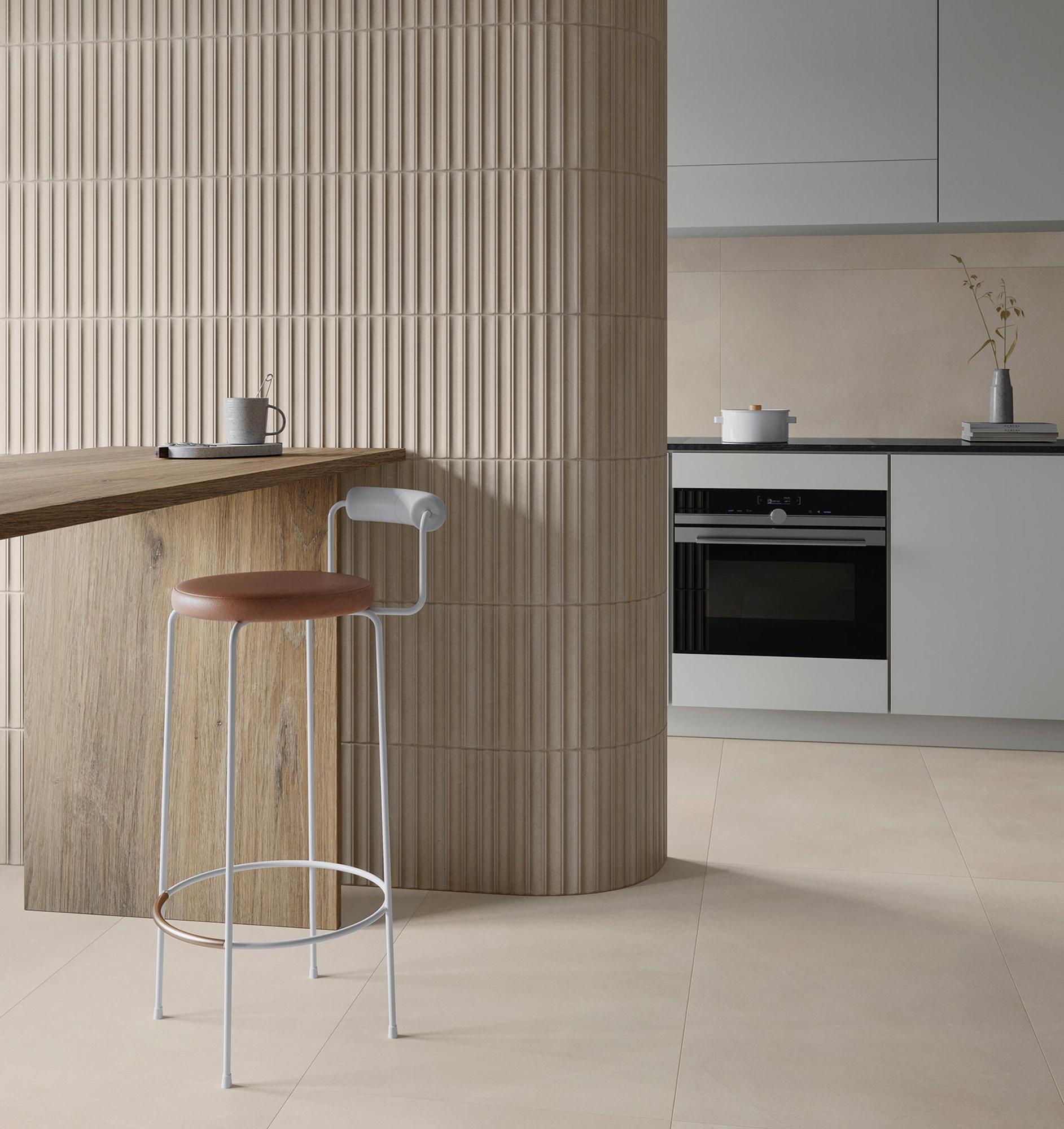 Azulejo porcelánico core efecto cemento beige 45x90 cm