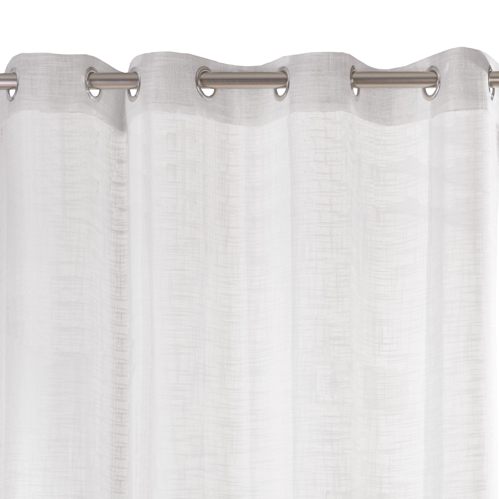 Visillo ollaos Dolomiti algodón liso blanco de 140x280cm