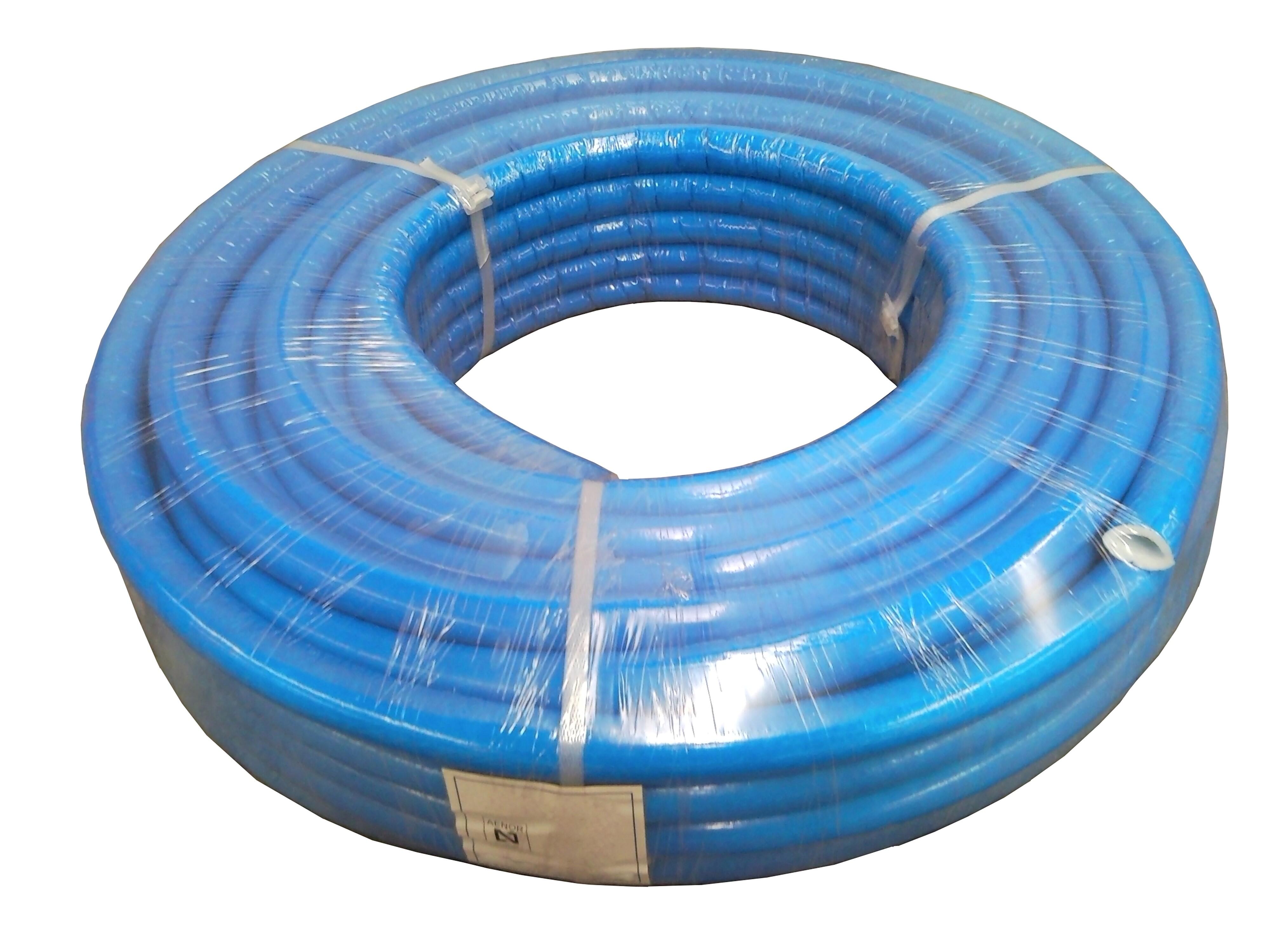 Tubo multicapa aislado azul de 16mm de diámetro y 50m de largo