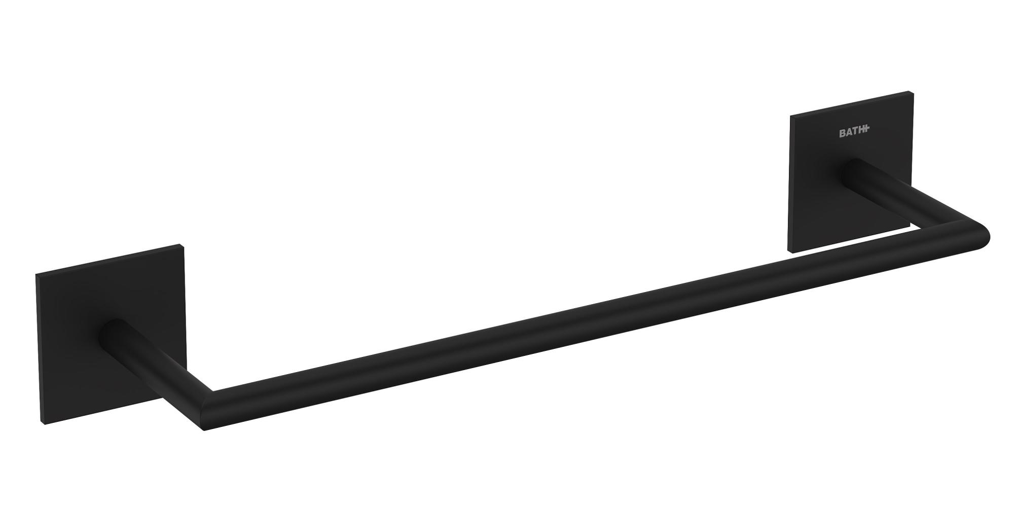 Toallero link negro 30x7 cm de la marca BATH PLUS