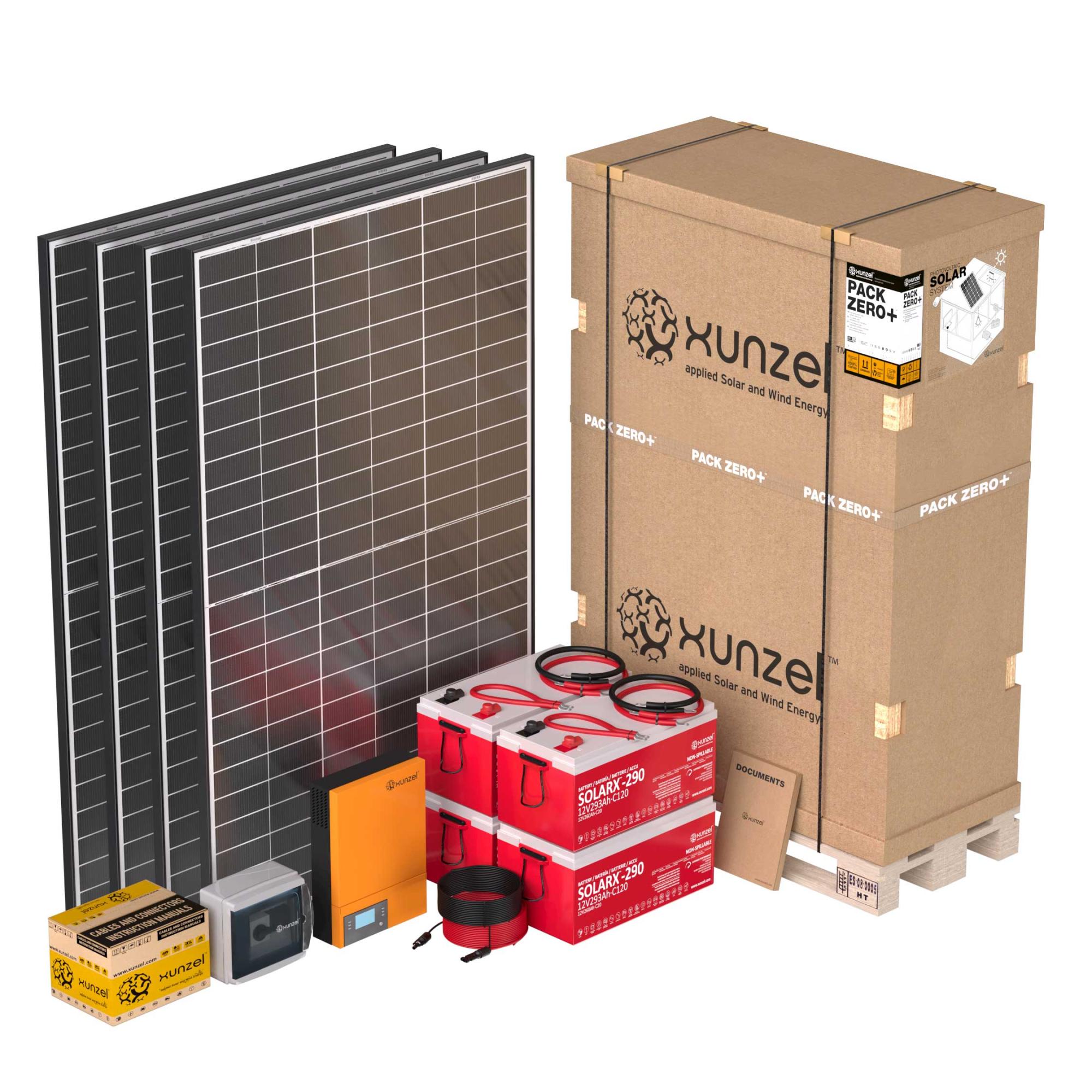 Kit Solar PACK ZERO+XUNZEL3909IXS hasta 8,5kWh/d, batería 14kWh ...