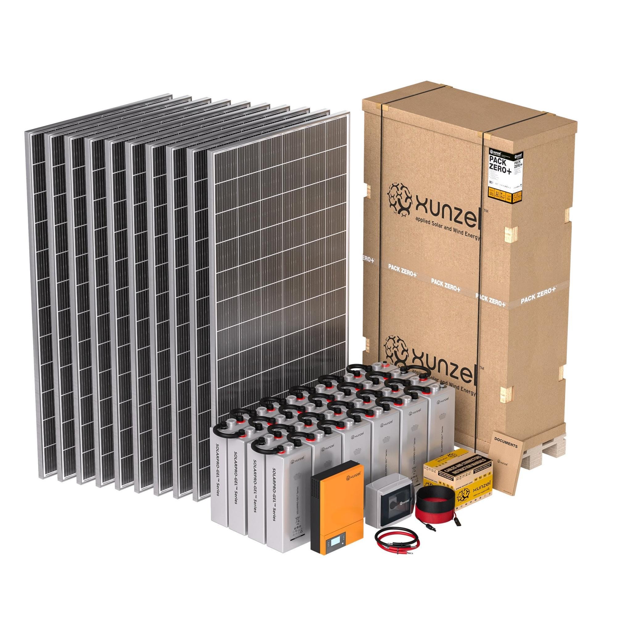 Set Solar Fotovoltaico c/batería CARAVAN-XUNZEL-190W-SXLith48-12V