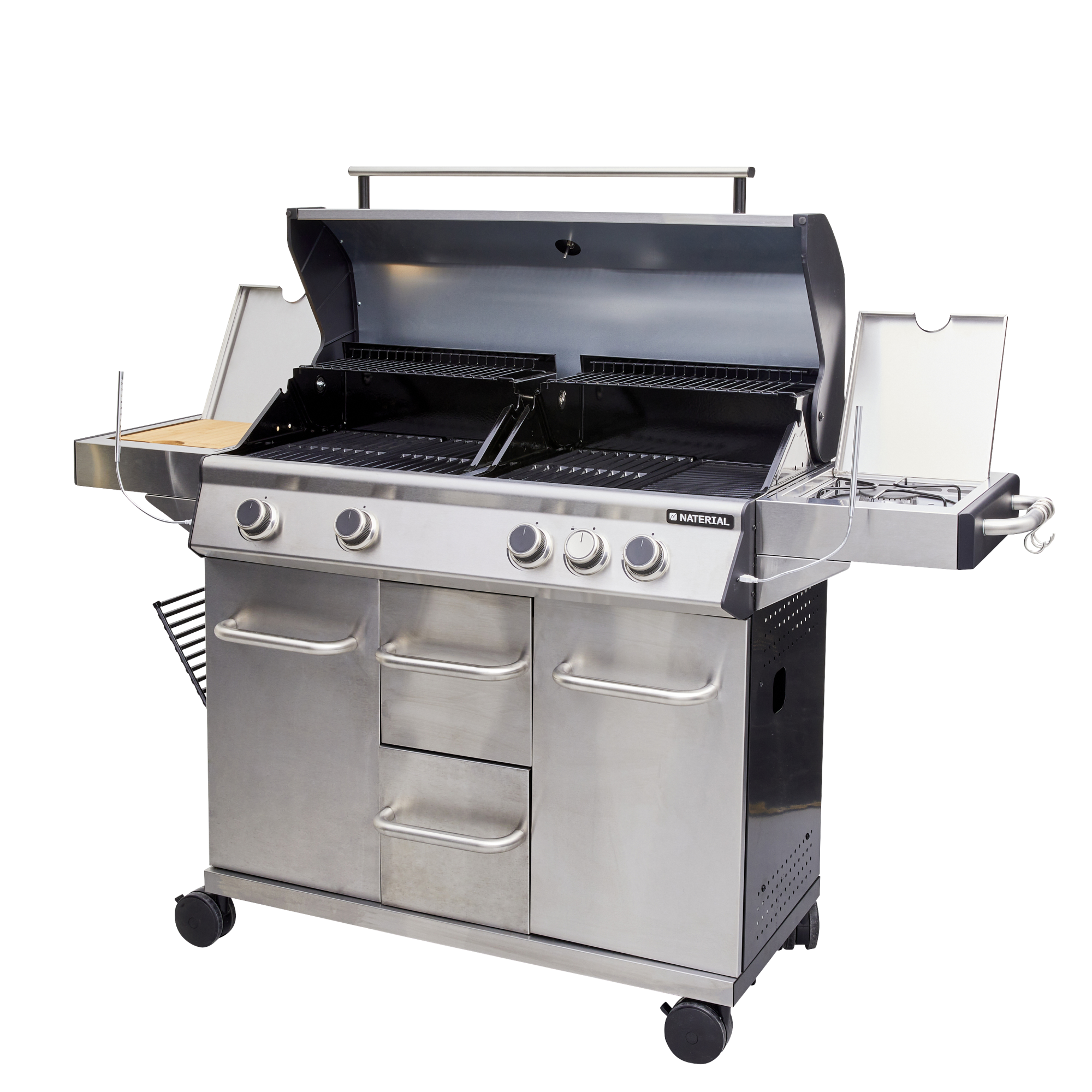 Barbacoa de gas naterial hudson xl de 4 quemadores y 16 kw de potencia de la marca NATERIAL Barbacoa de gas naterial hudson xl de 4 quemadores y 16 kw de potencia de la marca NATERIAL