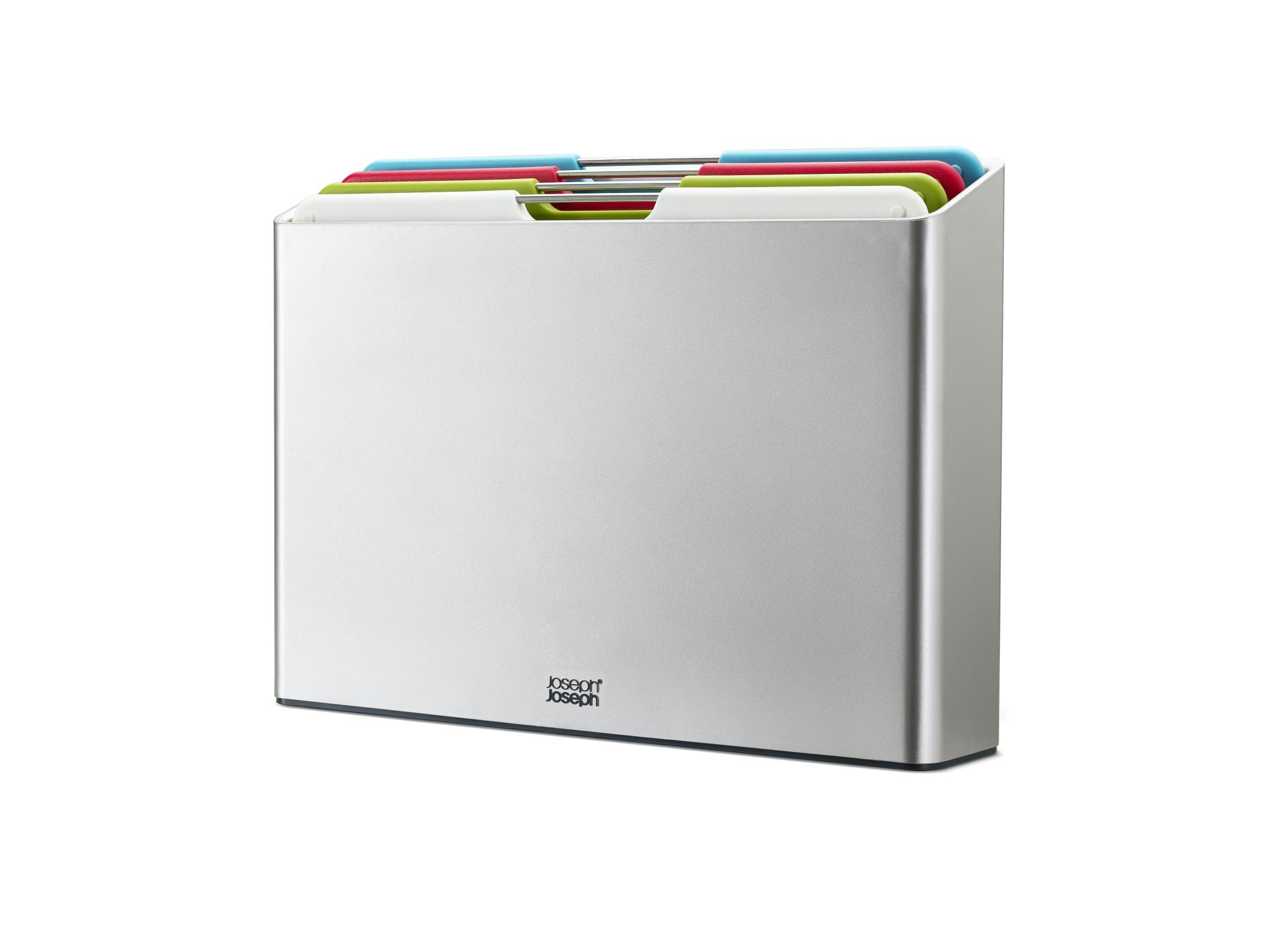 Set de 4 tablas de cortar con estuche JOSEPH&JOSEPH grande plata