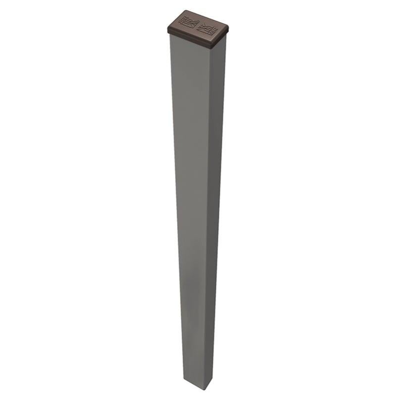 Poste empotrable hércules de acero y pvc gris / plata de 185 cm de la marca MRT Poste empotrable hércules de acero y pvc gris / plata de 185 cm de la marca MRT