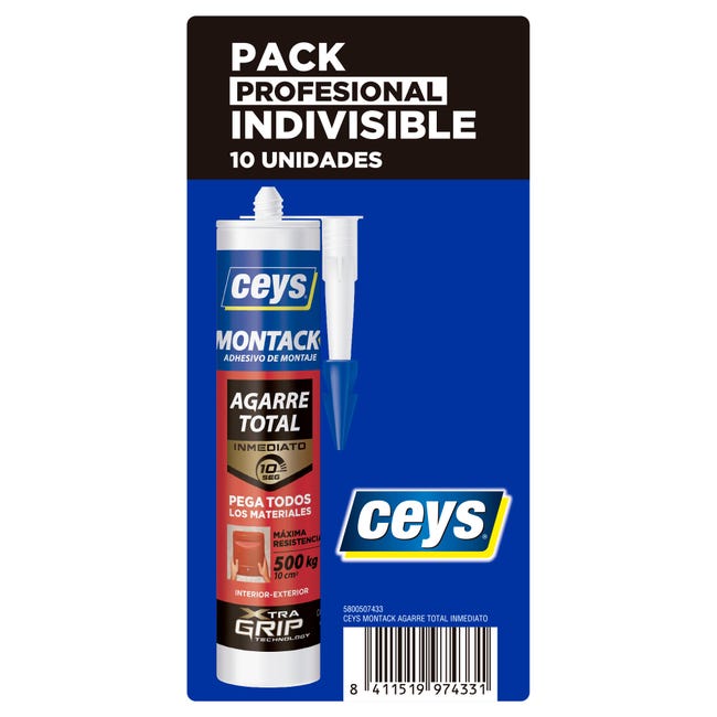 Ceys - Adhesivo de montaje - Montack a.t - Inmediato - Cartucho 450 G :  : Bricolaje y herramientas