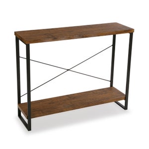 BLENOM Mesa consola recibidor o mesa de entrada de madera maciza sostenible  Bare c/Irregular 60x33-35x91cm Nogal OM