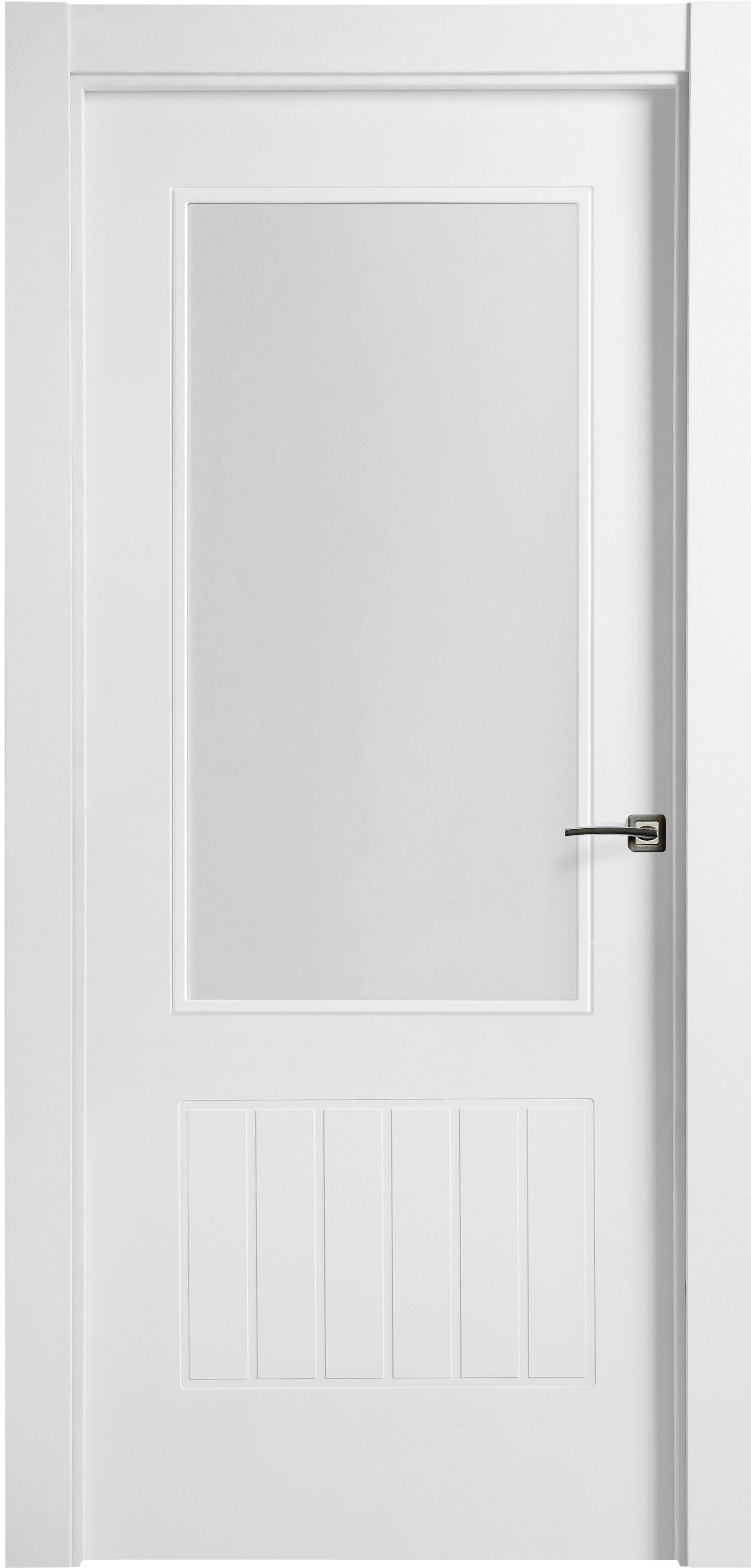 Puerta madison plus blanco apertura izquierda con cristal de 11x 72.5 cm