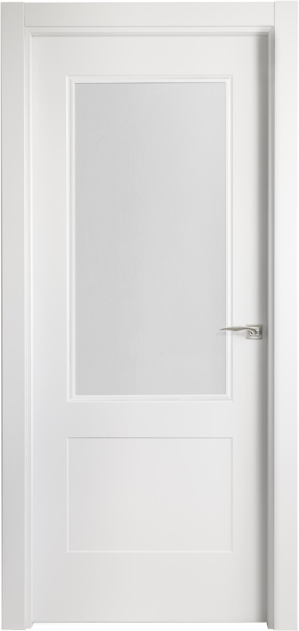 Puerta atlanta plus blanco apertura izquierda con cristal de 9x72,5cm