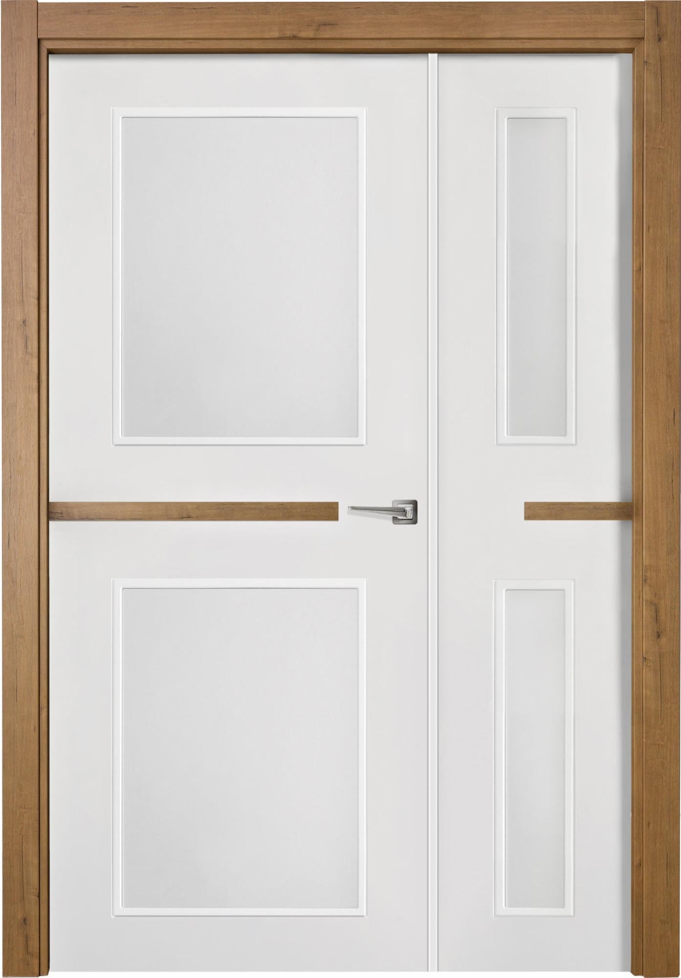 Puerta denver c-gold blanco apertura izquierda con cristal de 115cm de la marca Sin marca