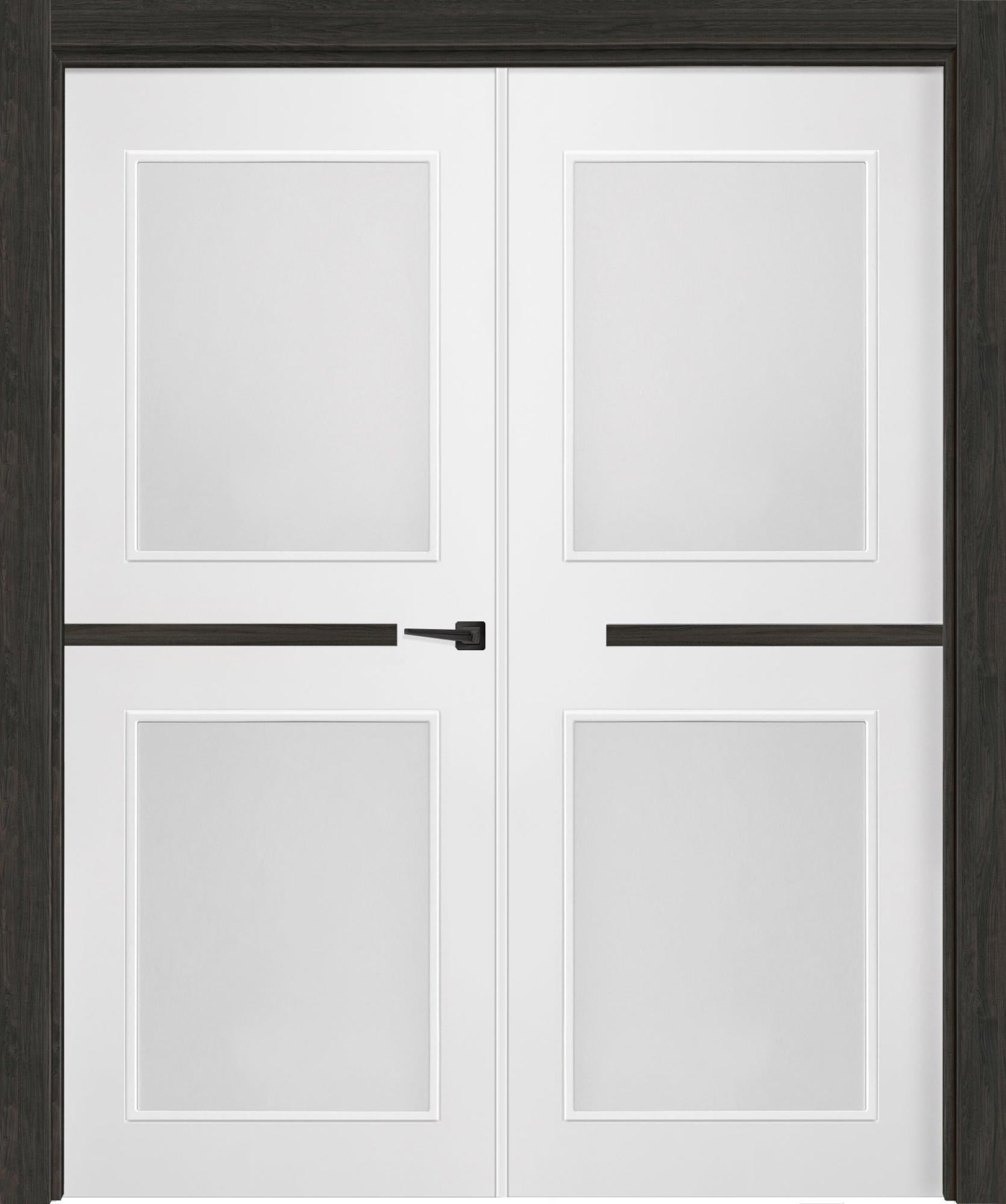 Puerta doble denver c-carbón izquierda con cristal mate de 9x145cm de la marca Sin marca