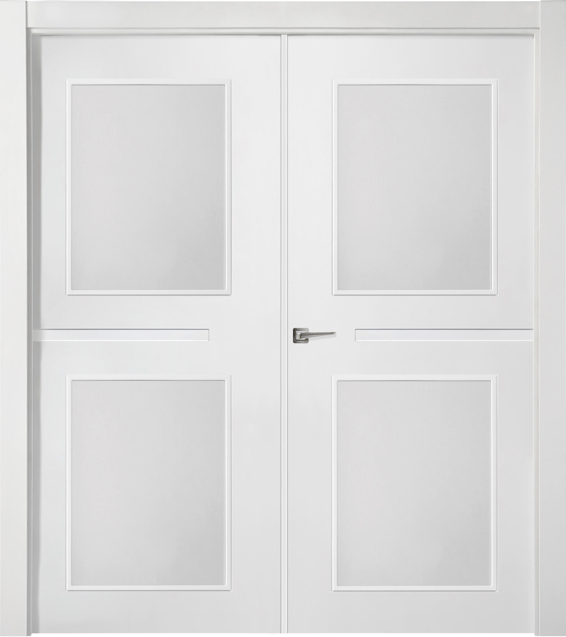 Puerta denver blanco apertura derecha con cristal de 9x125cm