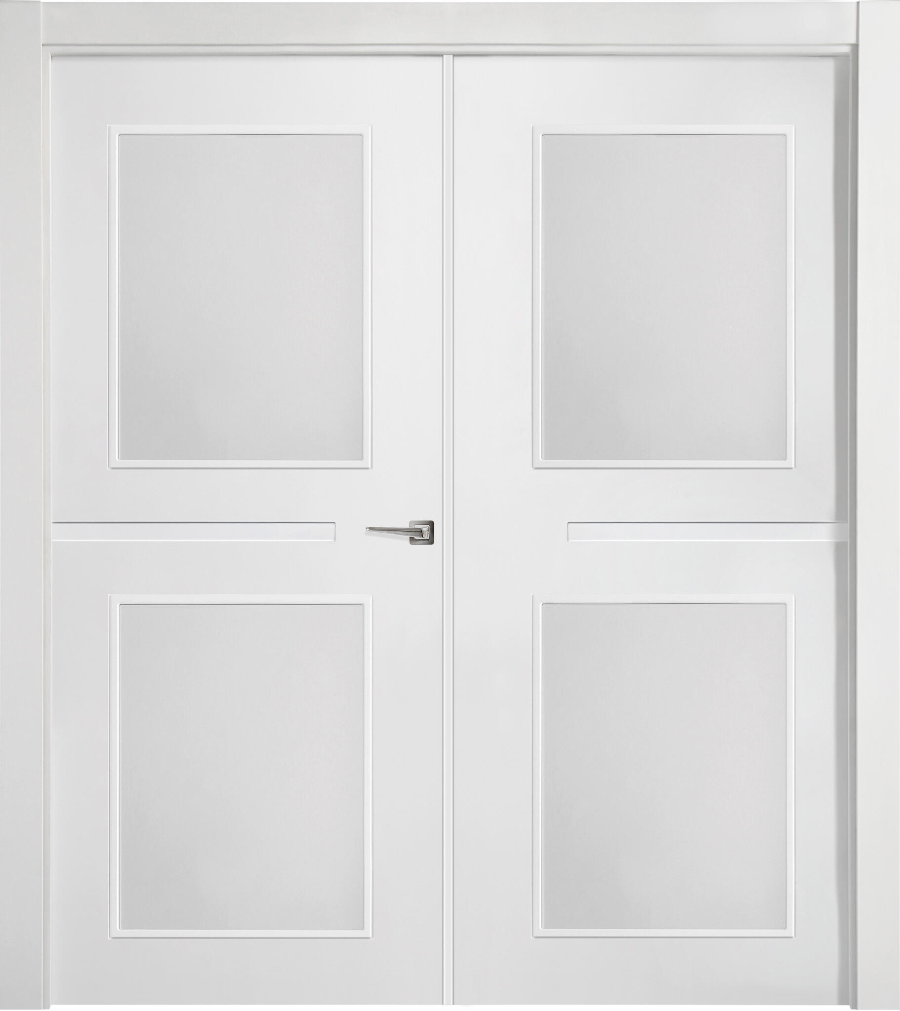 Puerta denver blanco apertura izquierda con cristal de 11x125cm