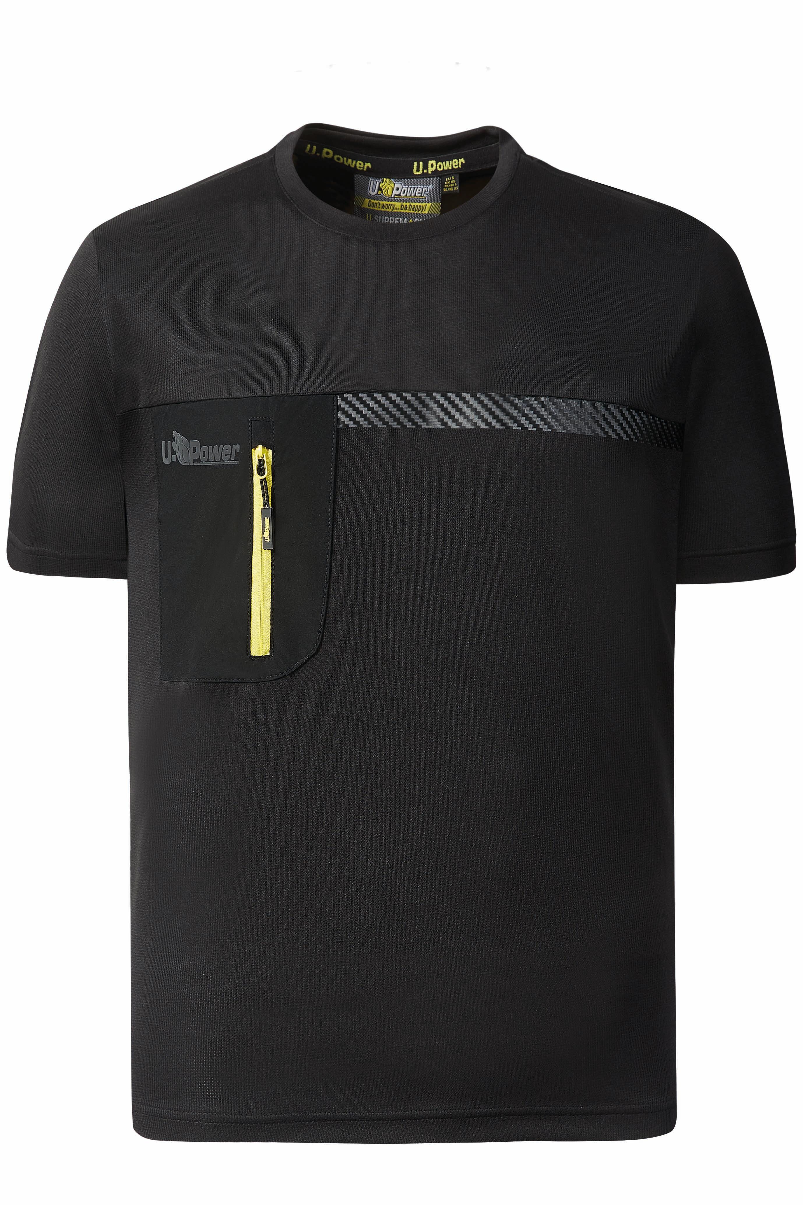 Camiseta u-powerchristal negro, amarillo t