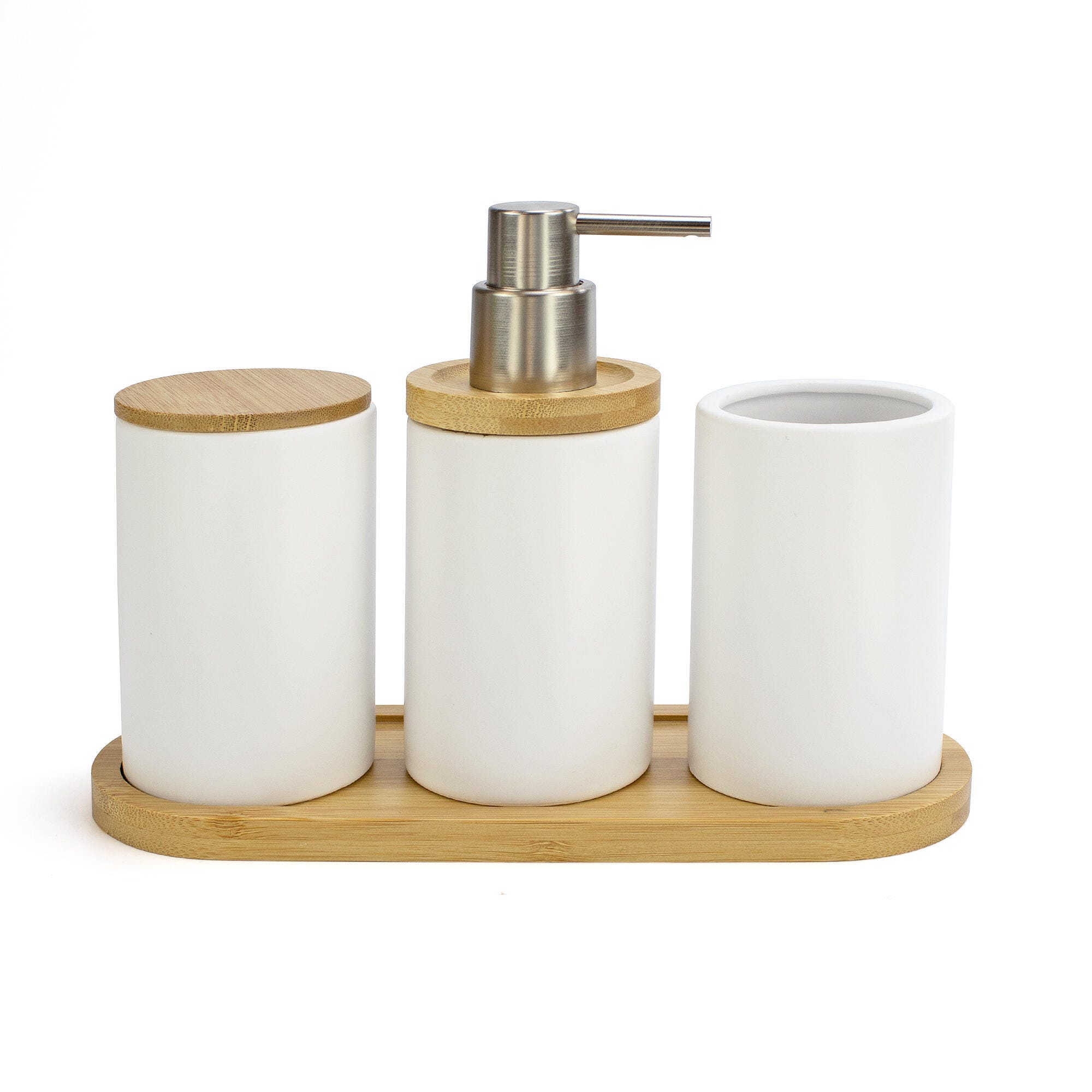 Set accesorios baño Scandi blanco